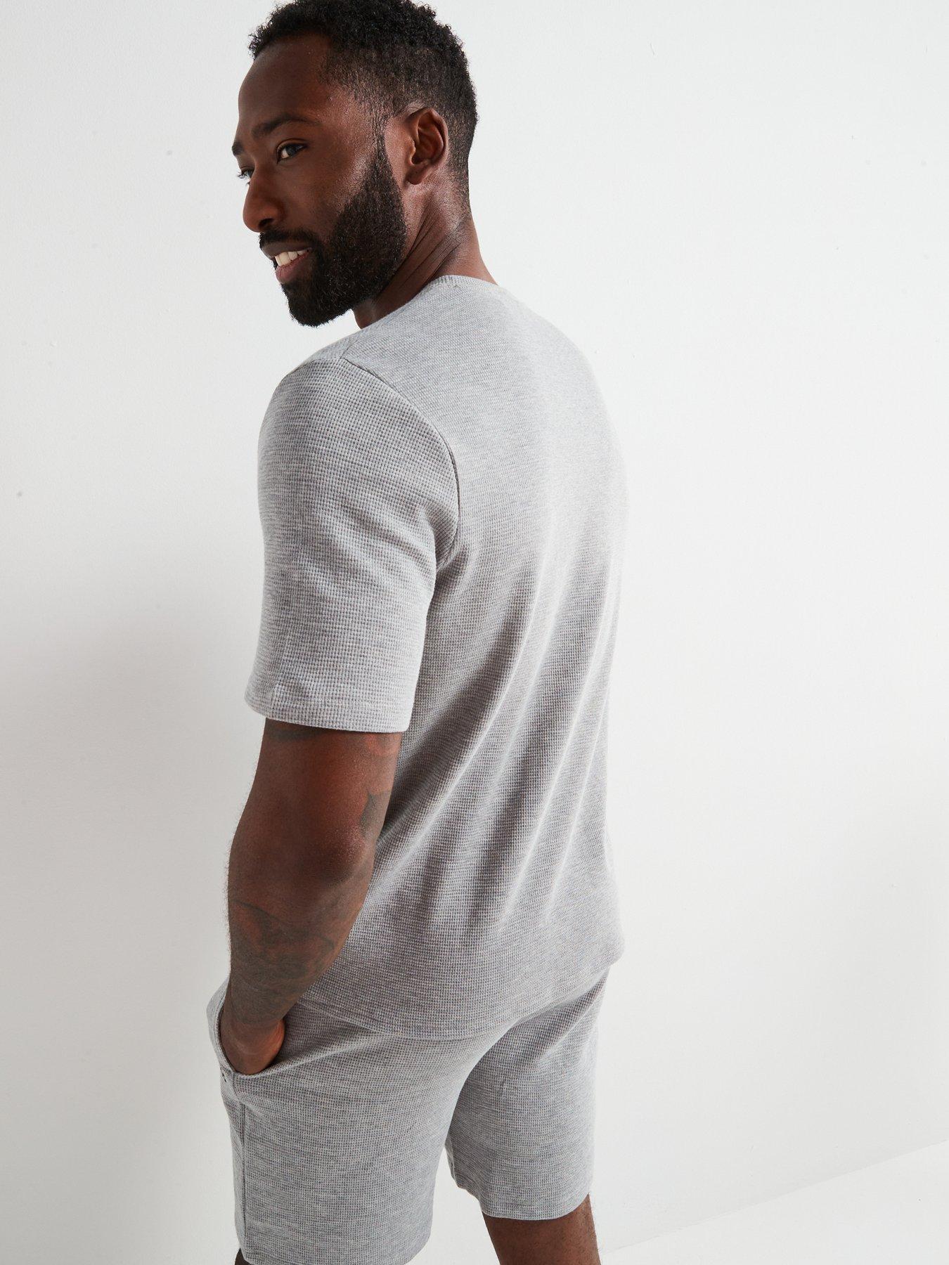 boss-regular-fit-waffle-loungewear-t-shirt--greystillFront