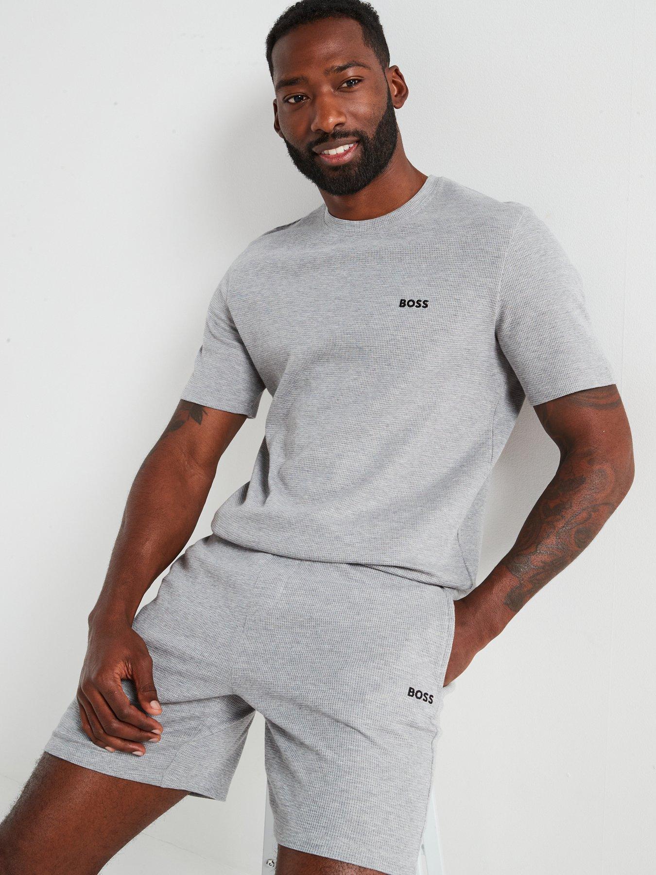 boss-regular-fit-waffle-loungewear-t-shirt--greyoutfit