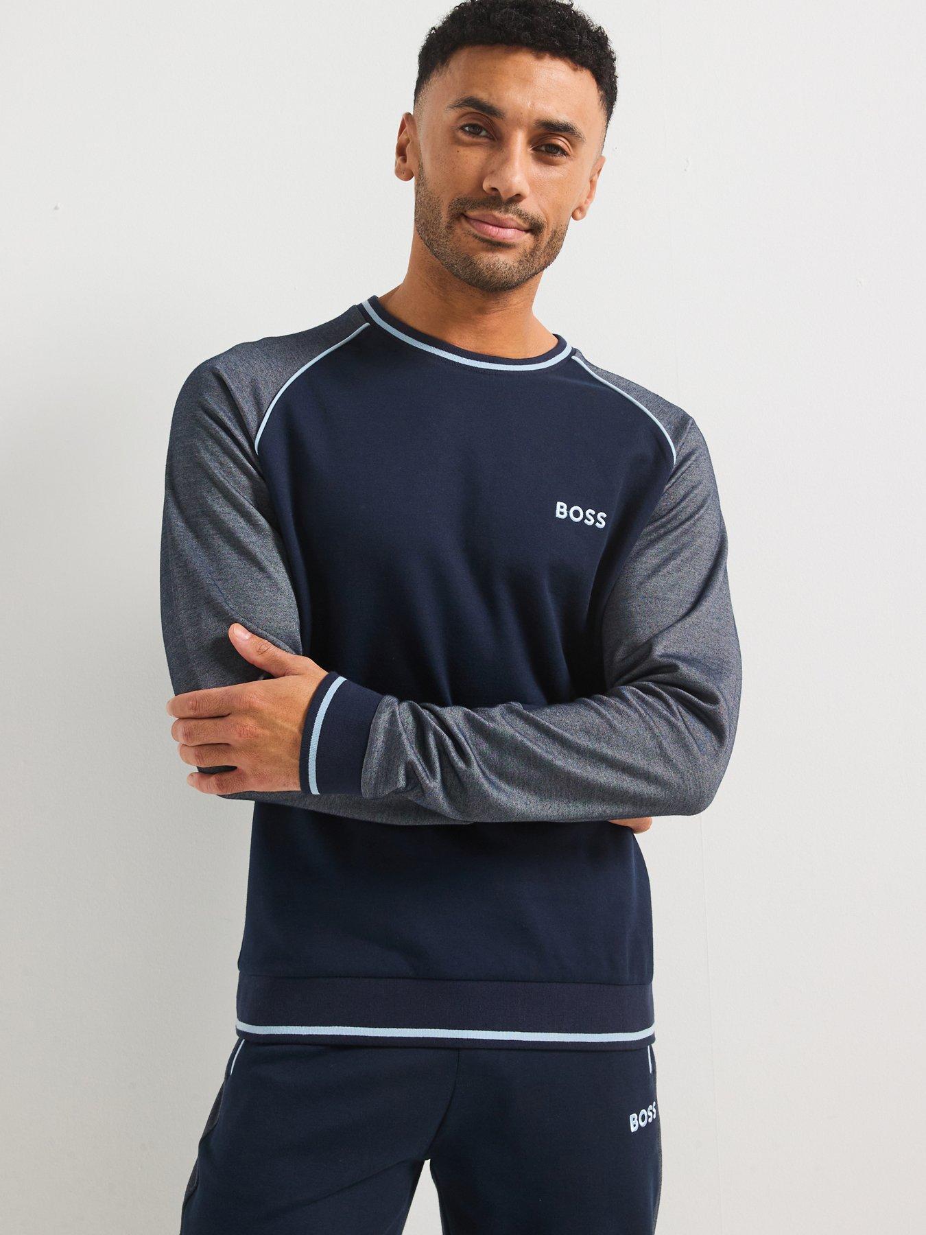 boss-tracksuit-regular-fit-loungewear-crew-sweat-navyfront