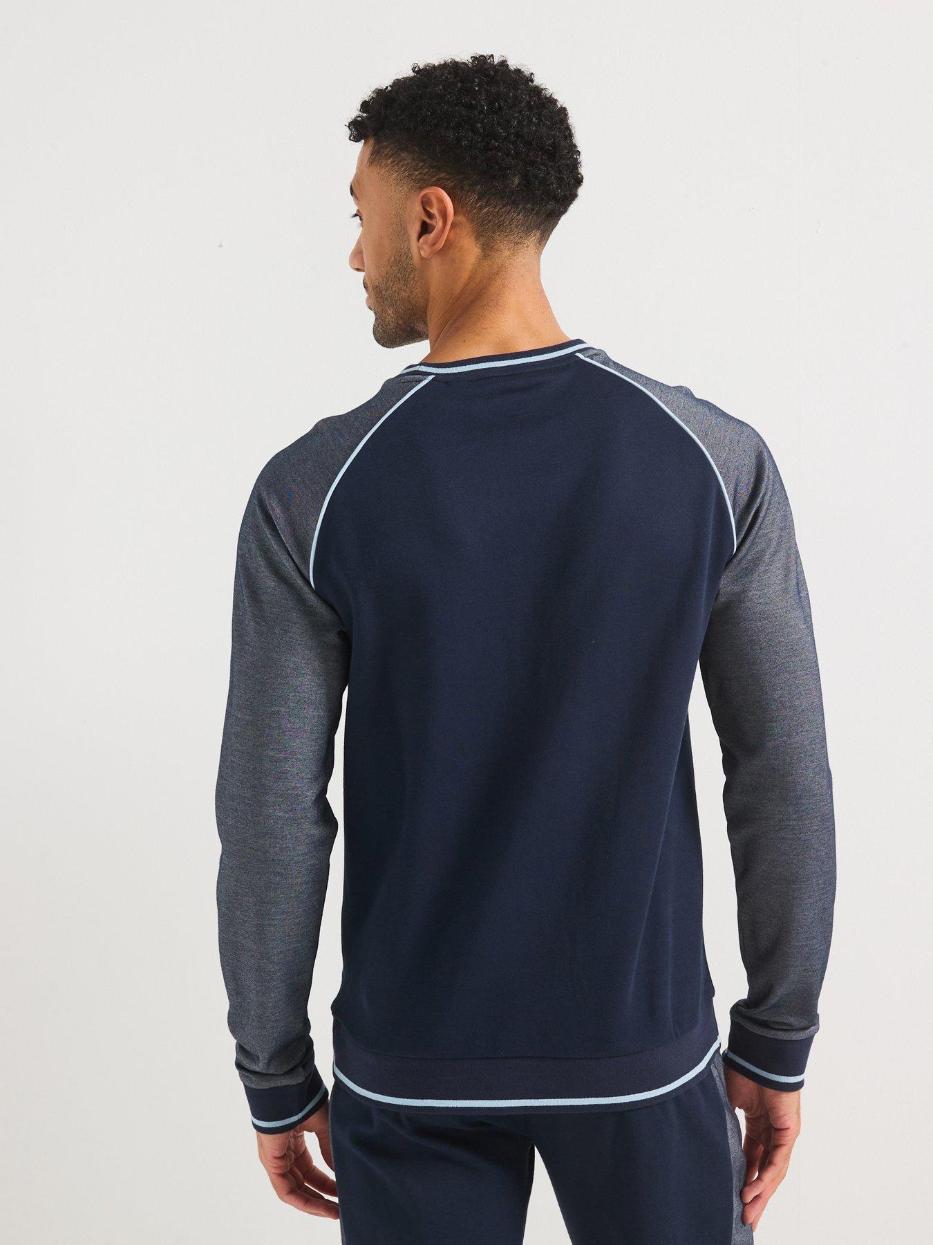 boss-tracksuit-regular-fit-loungewear-crew-sweat-navystillFront