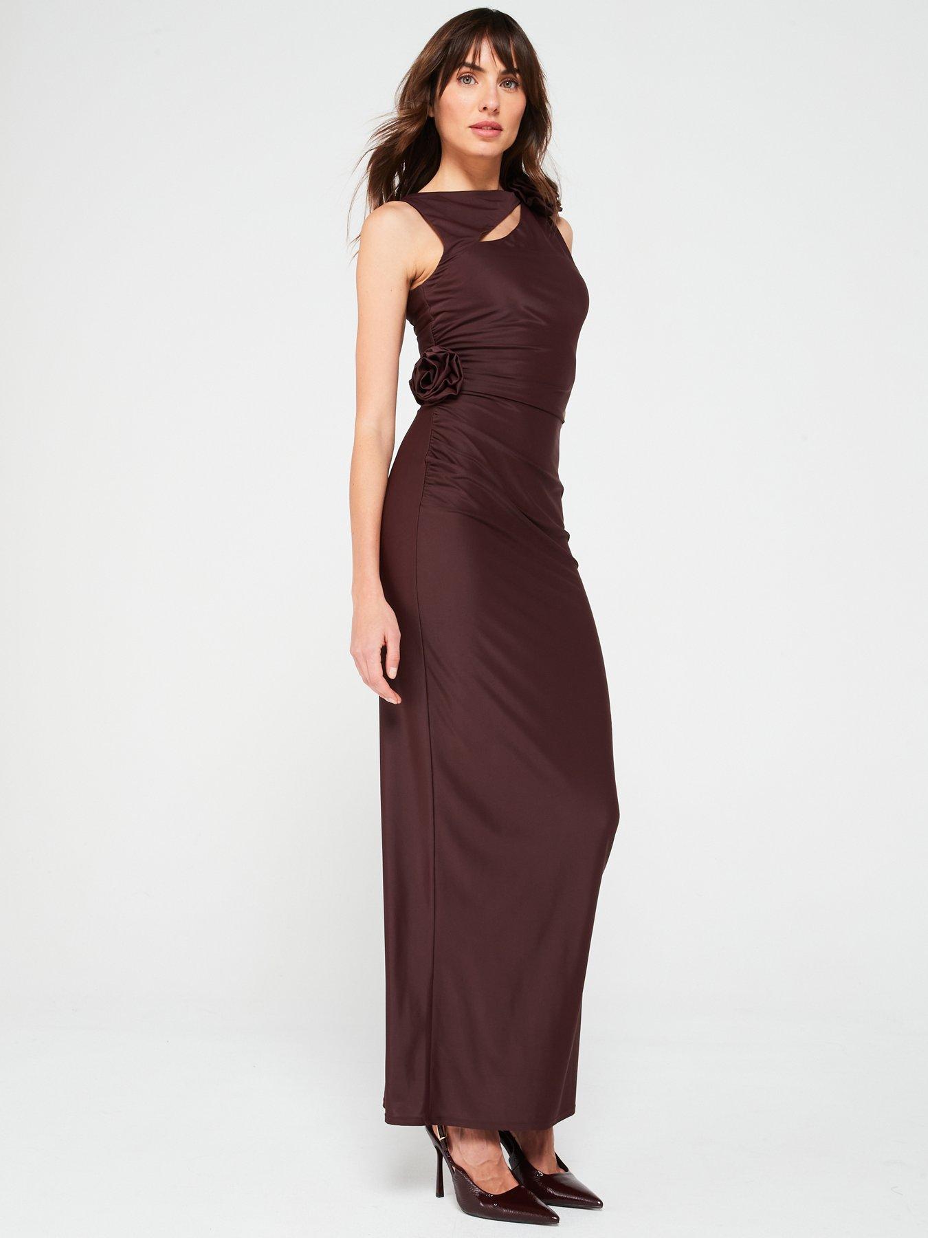 v-by-very-draped-corsage-maxi-dress-browndetail