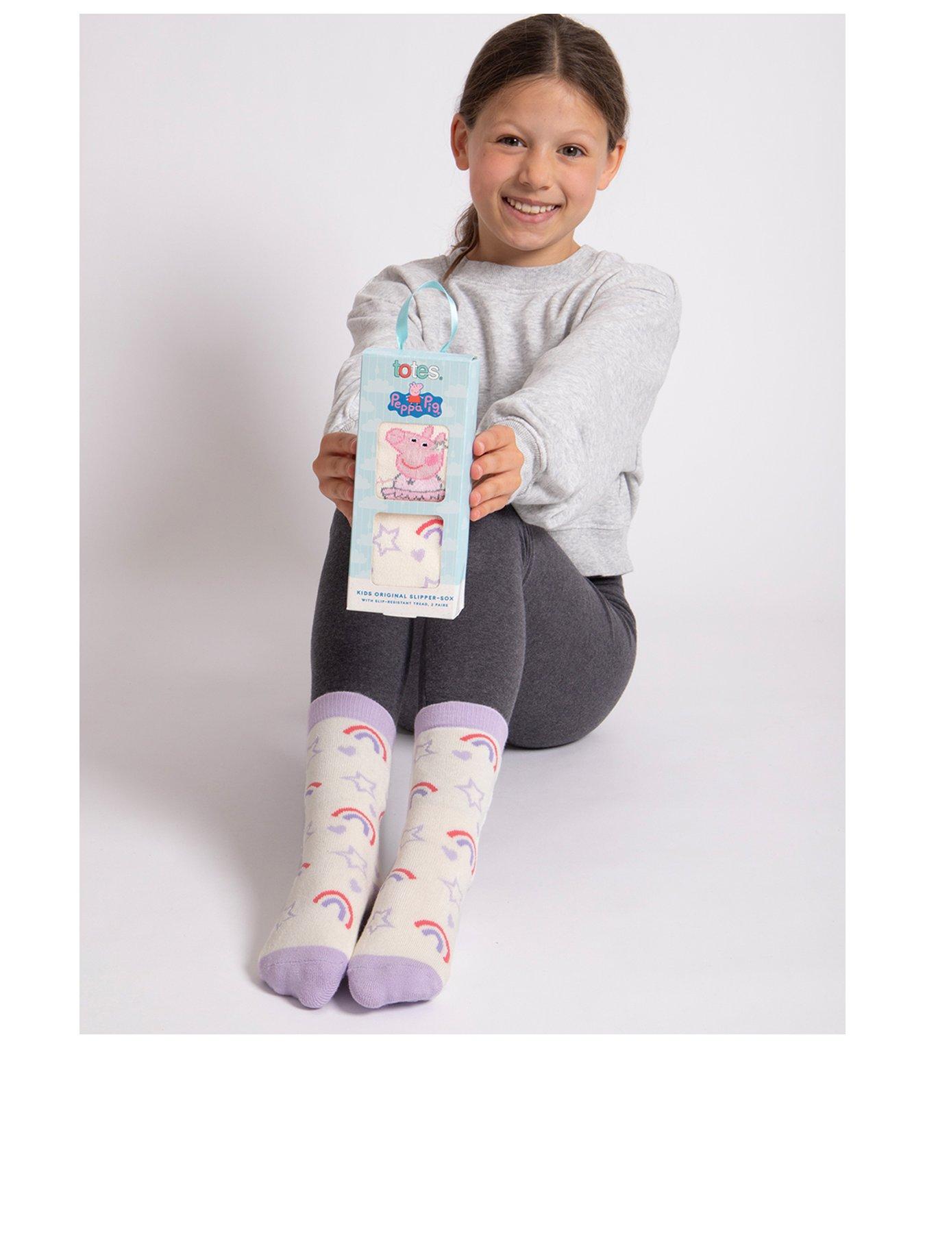 Image 3 of 4 of TOTES TOTES2pk Original Peppa Pig Slipper Sock - Multi