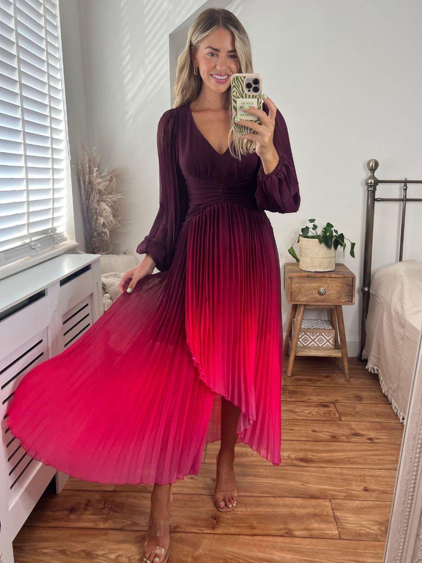 style-cheat-ombre-balloon-sleeve-pleated-maxi-dress-multiback