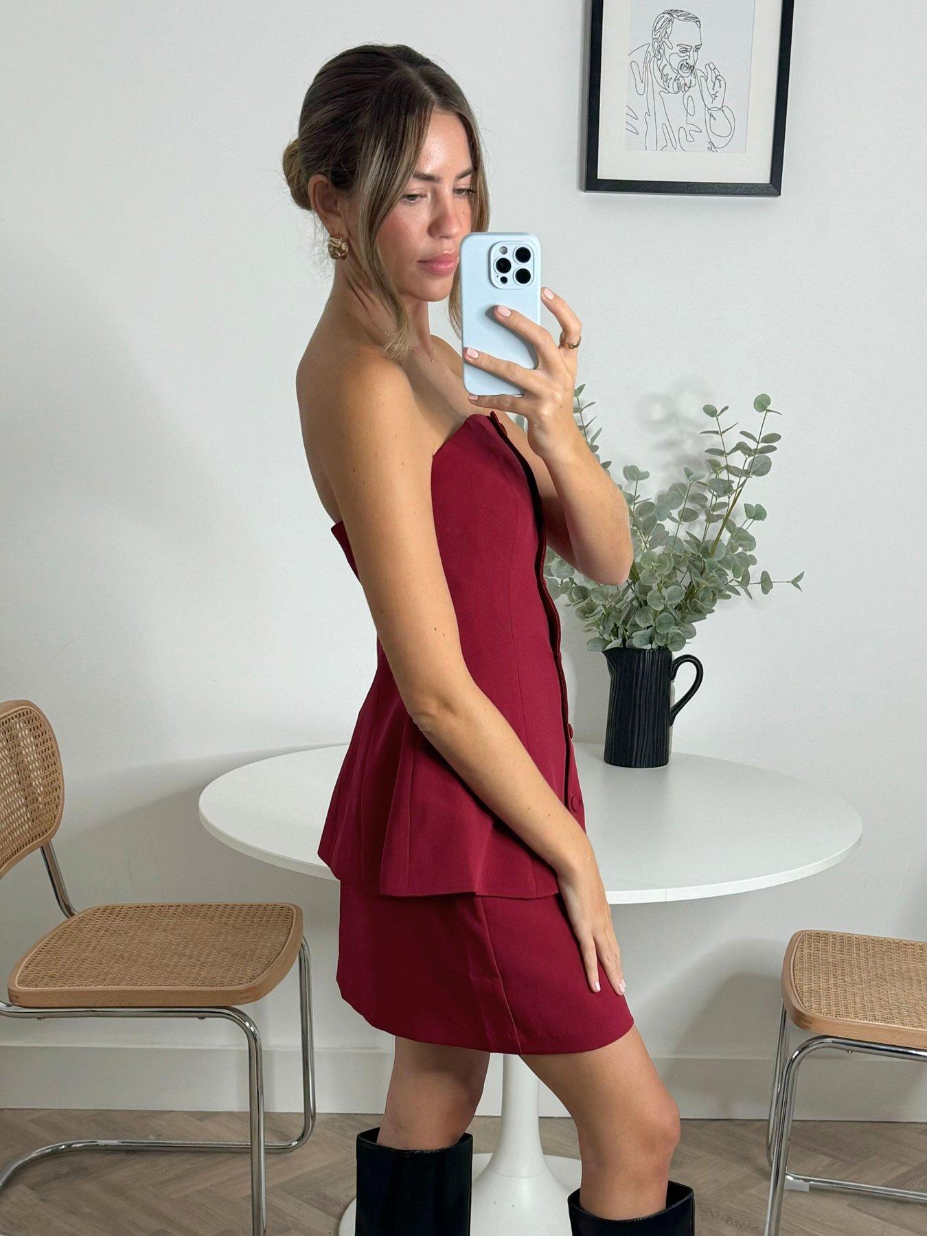 Image 2 of 4 of Style Cheat Tailored Mini Skirt - Mulberry