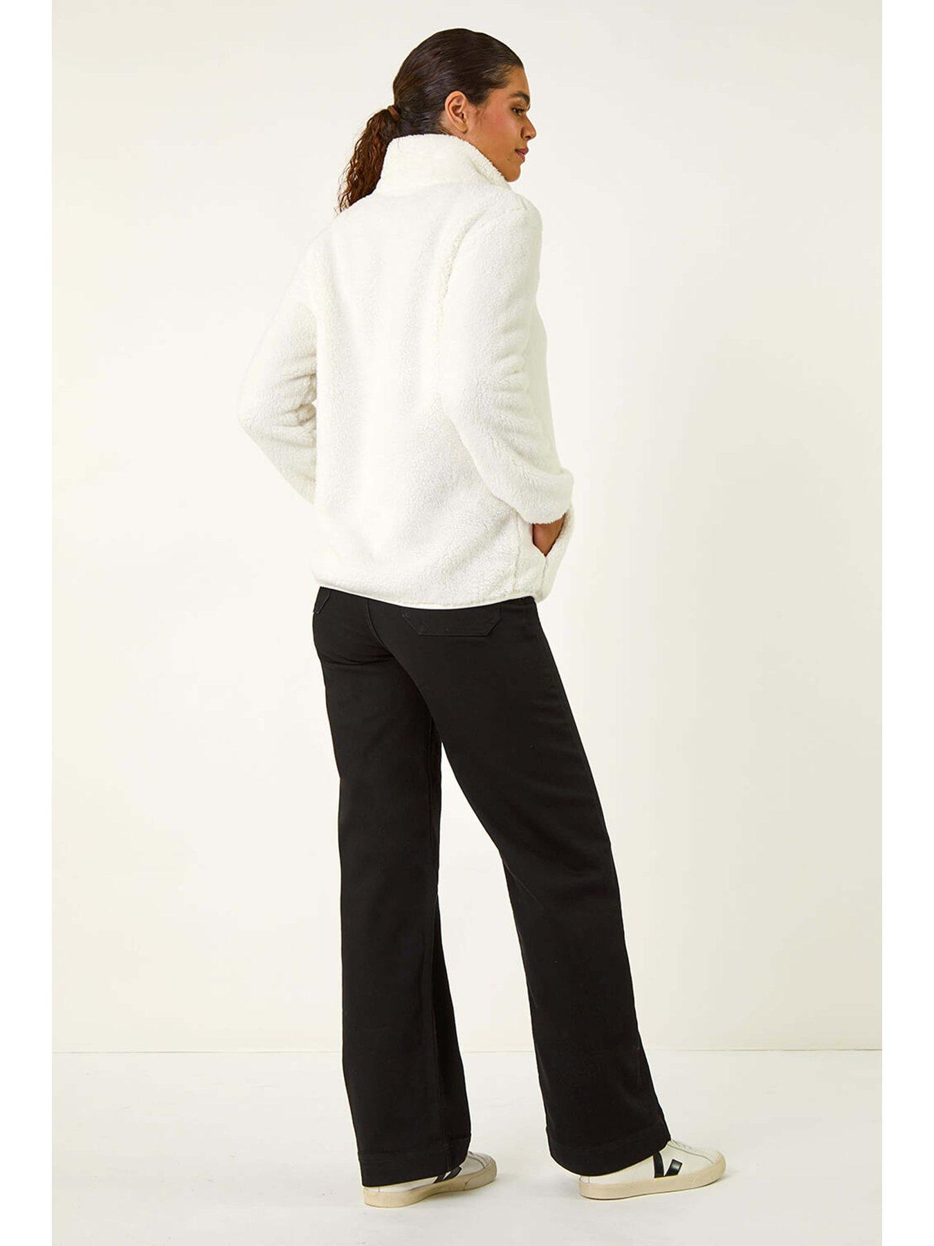 roman-soft-sherpa-fleece-jacket-whitestillFront