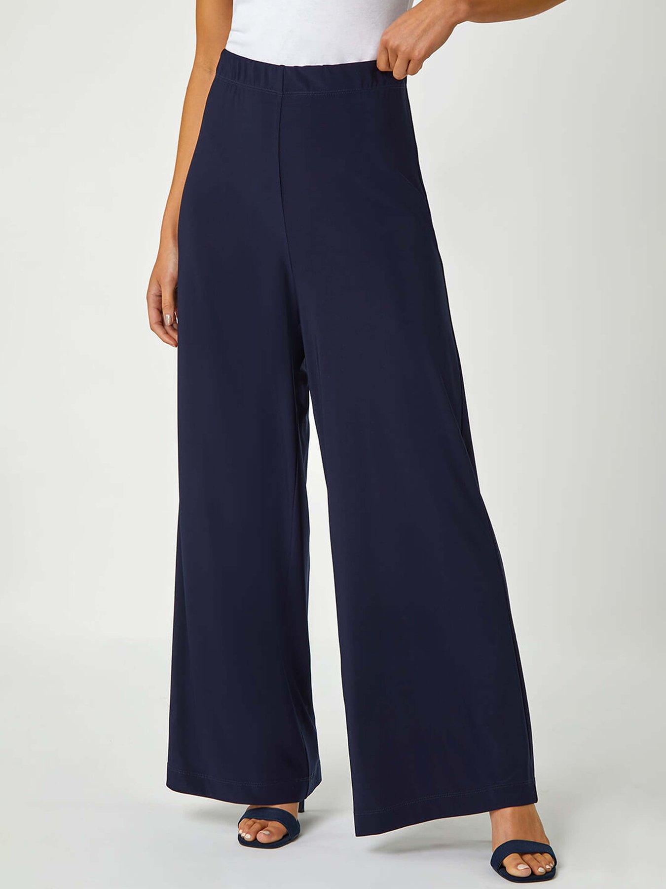 roman-petite-wide-leg-stretch-trouser-navyfront
