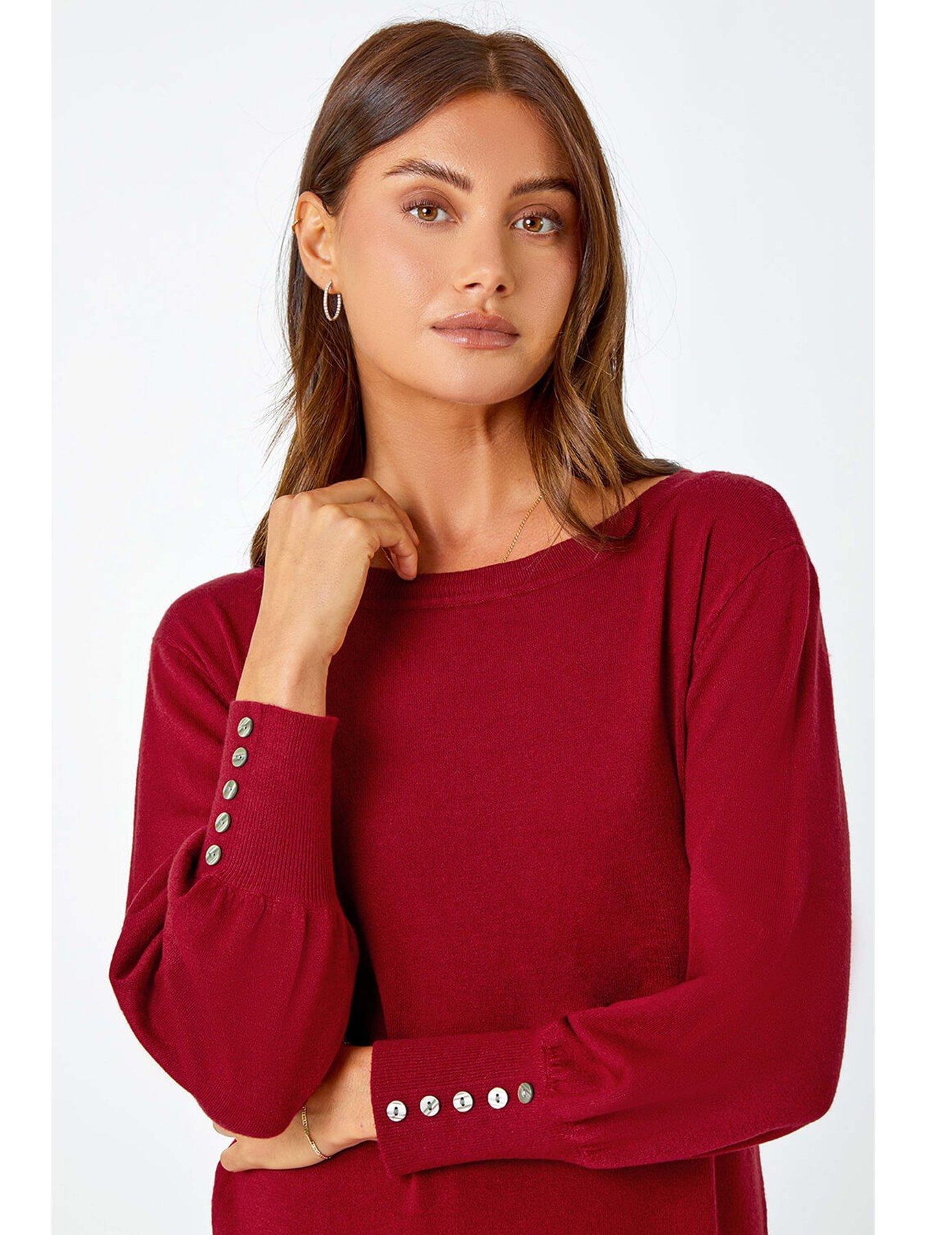 roman-button-detail-knitted-jumper-dress-redoutfit