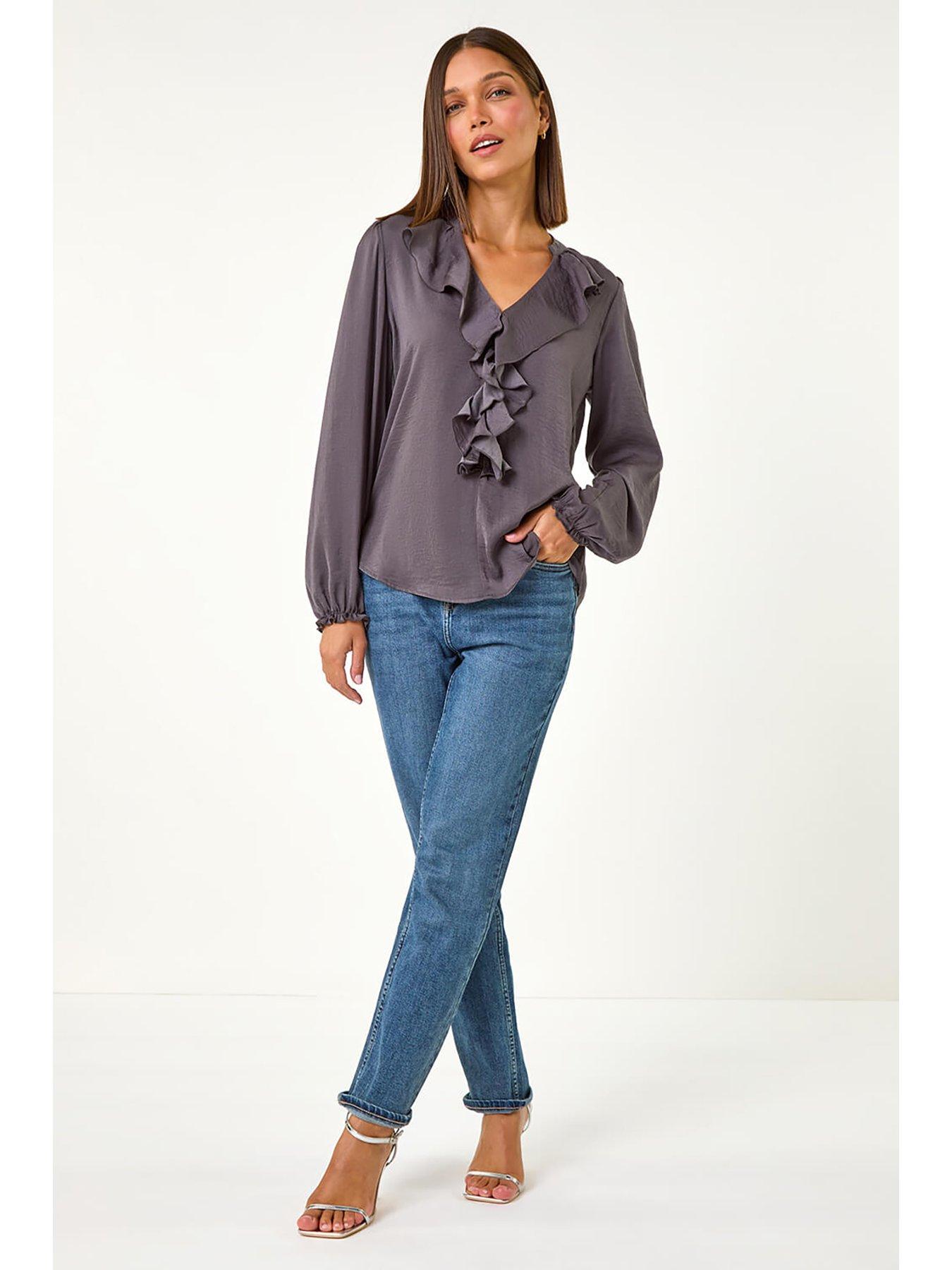 roman-satin-ruffle-neck-blouse-greyback