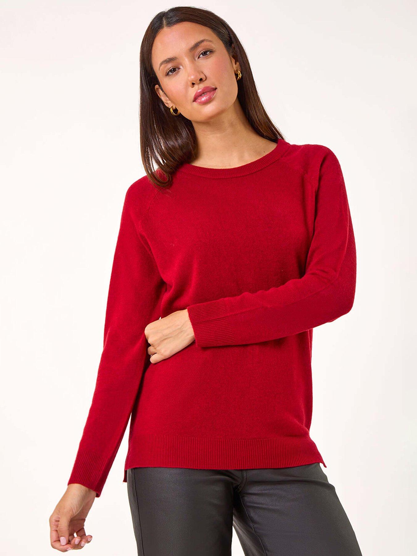 roman-plain-soft-crew-neck-jumper-red