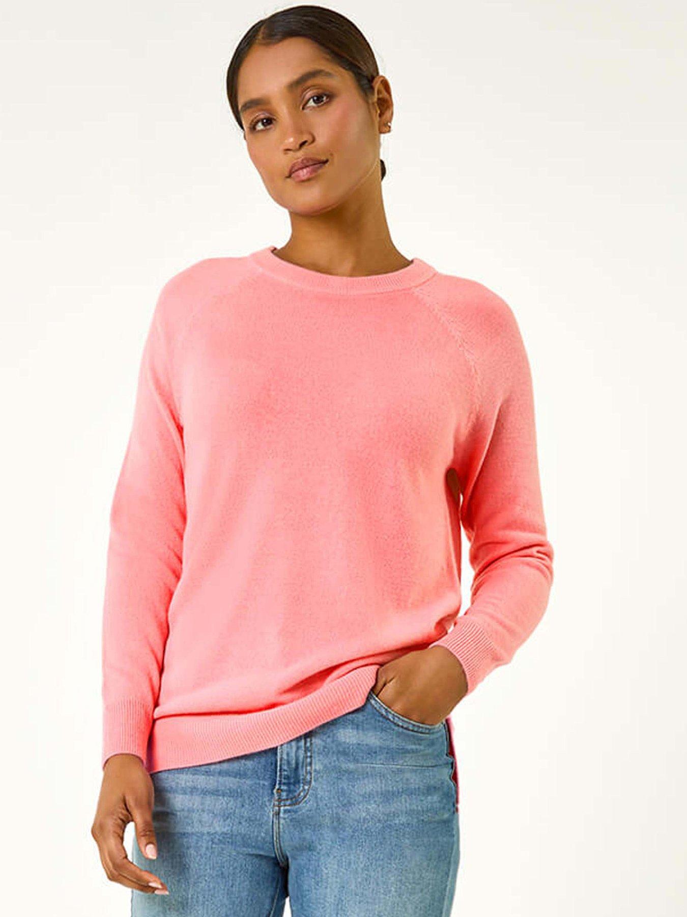 roman-plain-soft-crew-neck-jumper-rosefront