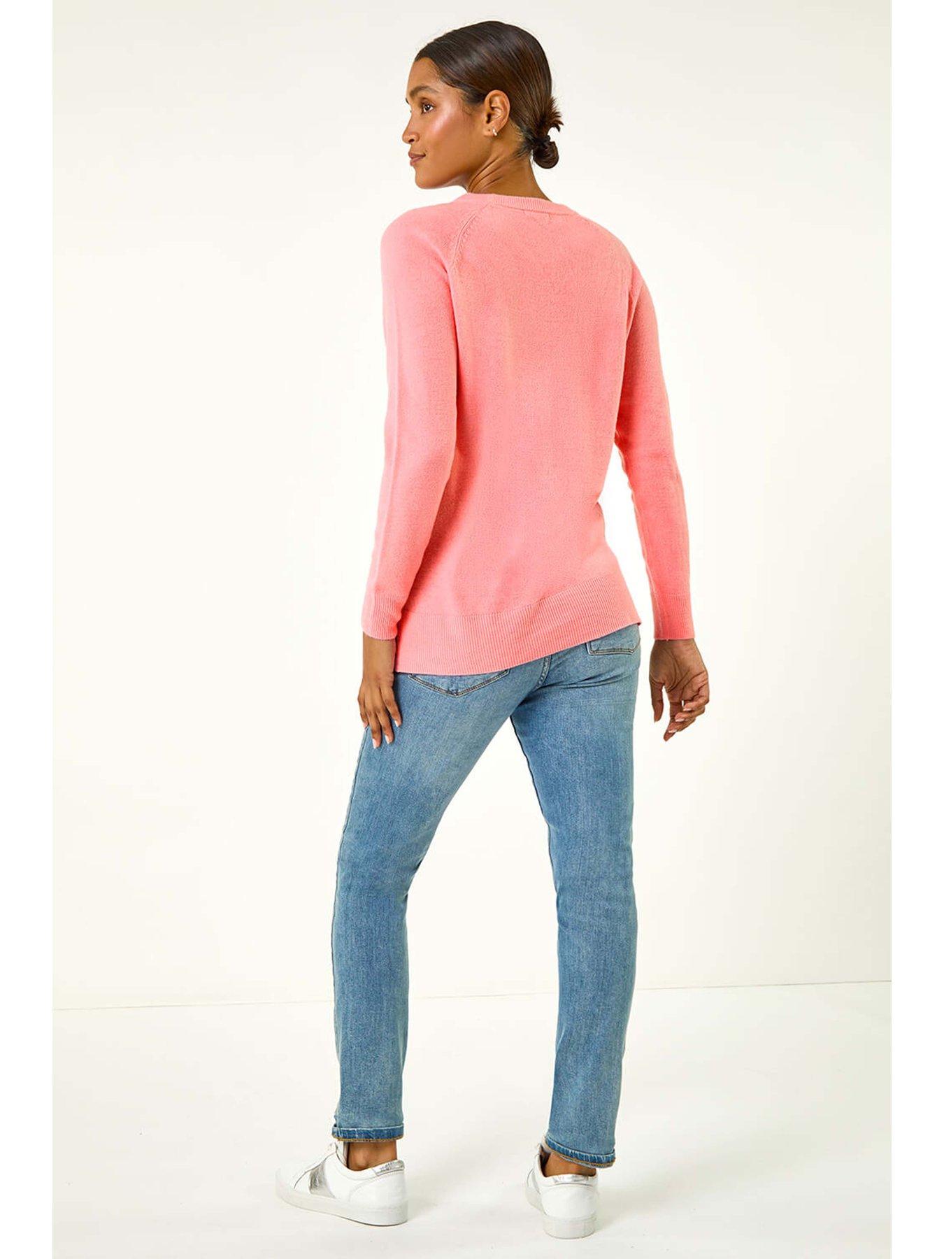 roman-plain-soft-crew-neck-jumper-rosestillFront