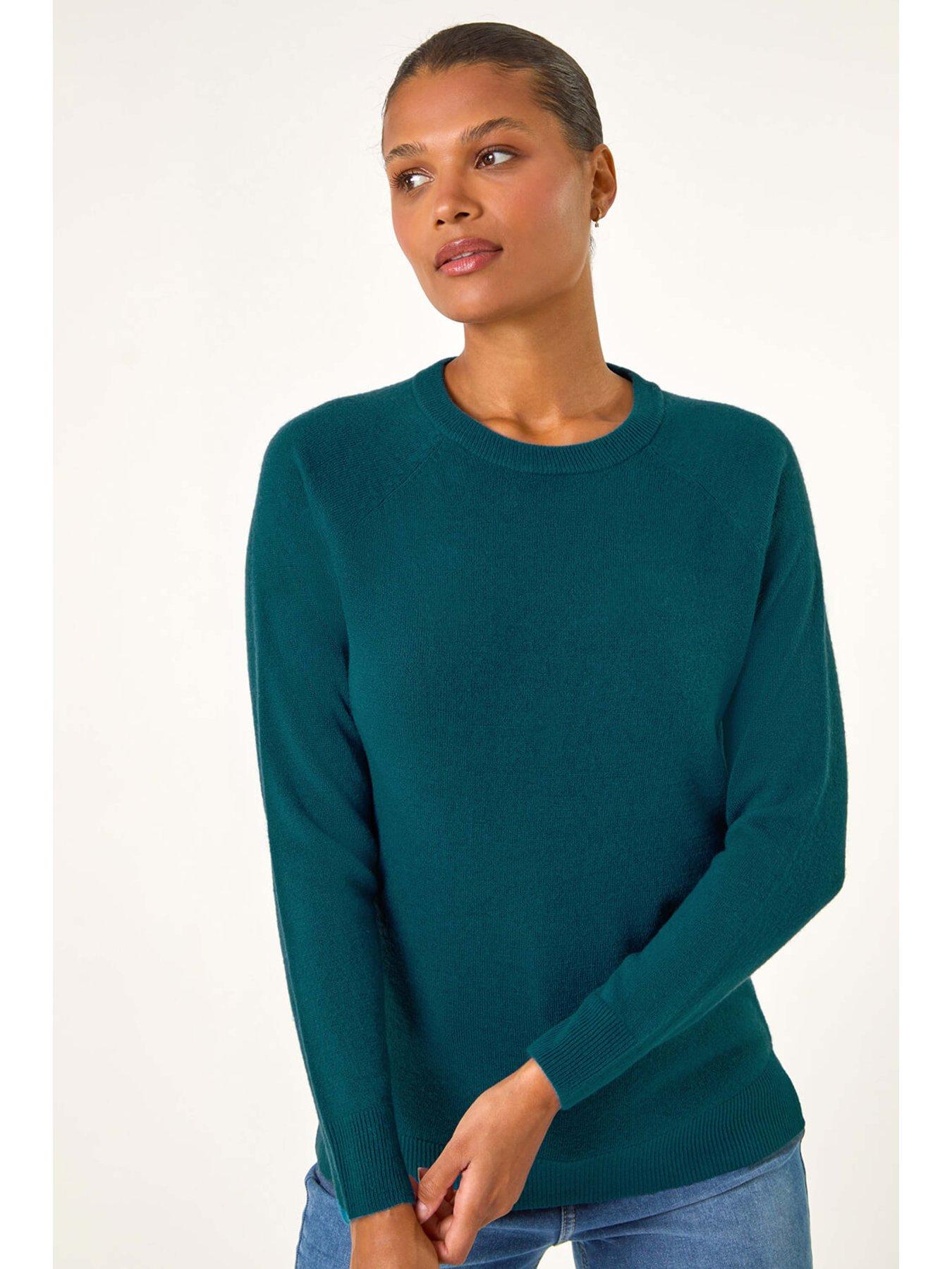 roman-plain-soft-crew-neck-jumper-tealoutfit