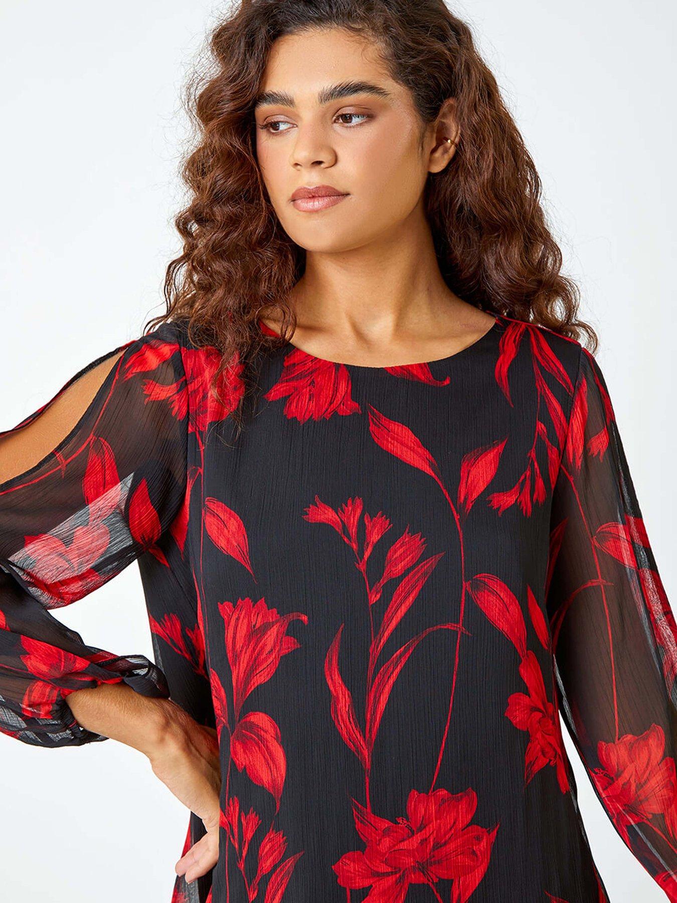 roman-floral-chiffon-layered-tunic-top-redoutfit