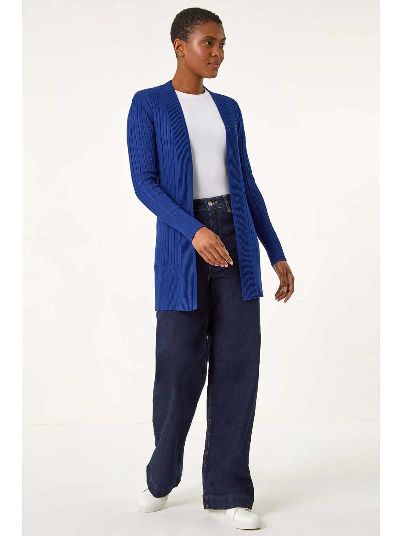 roman-longline-stretch-ribbed-cardigan-royal-blueback