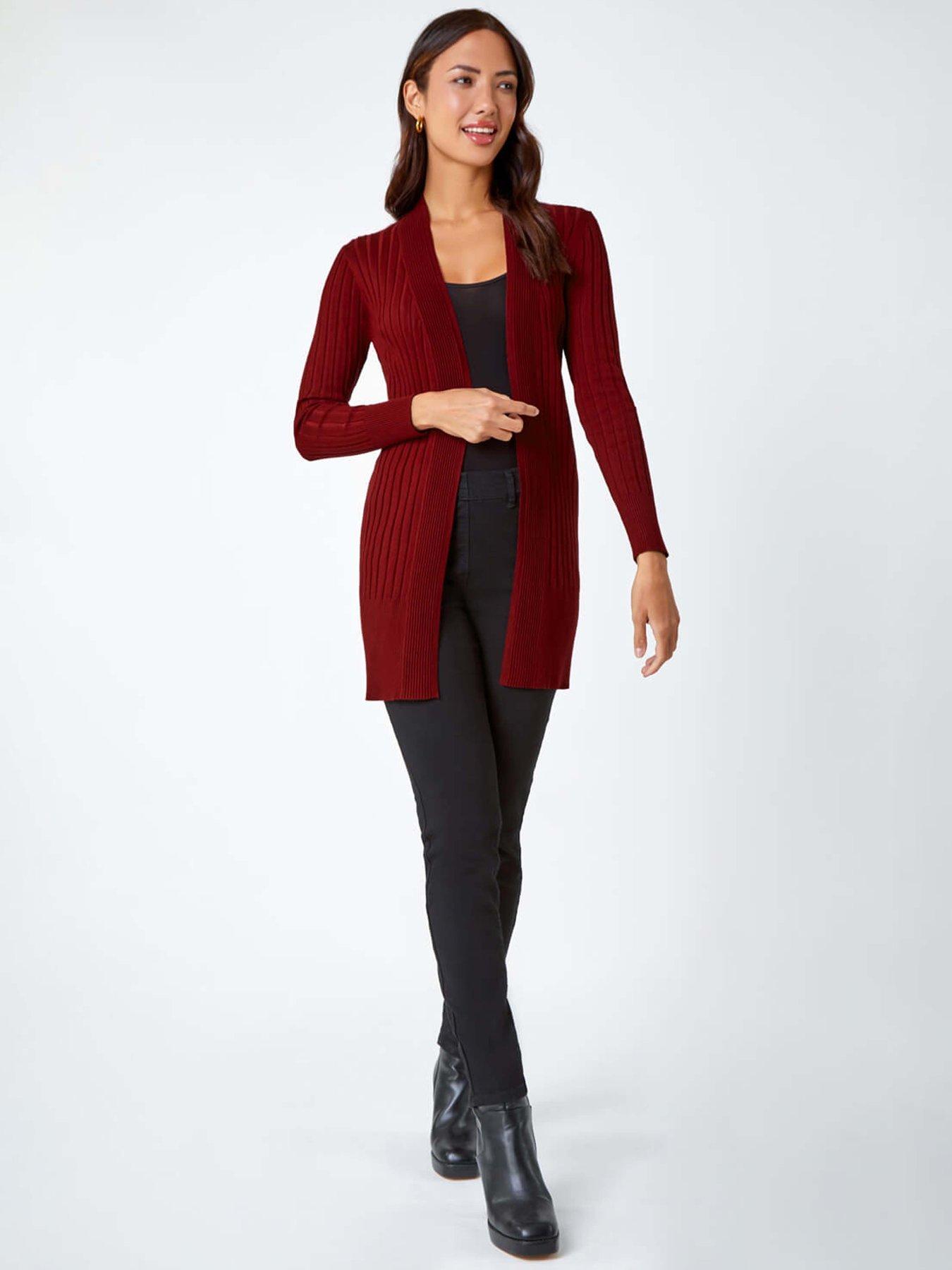 roman-longline-stretch-ribbed-cardigan-wineback