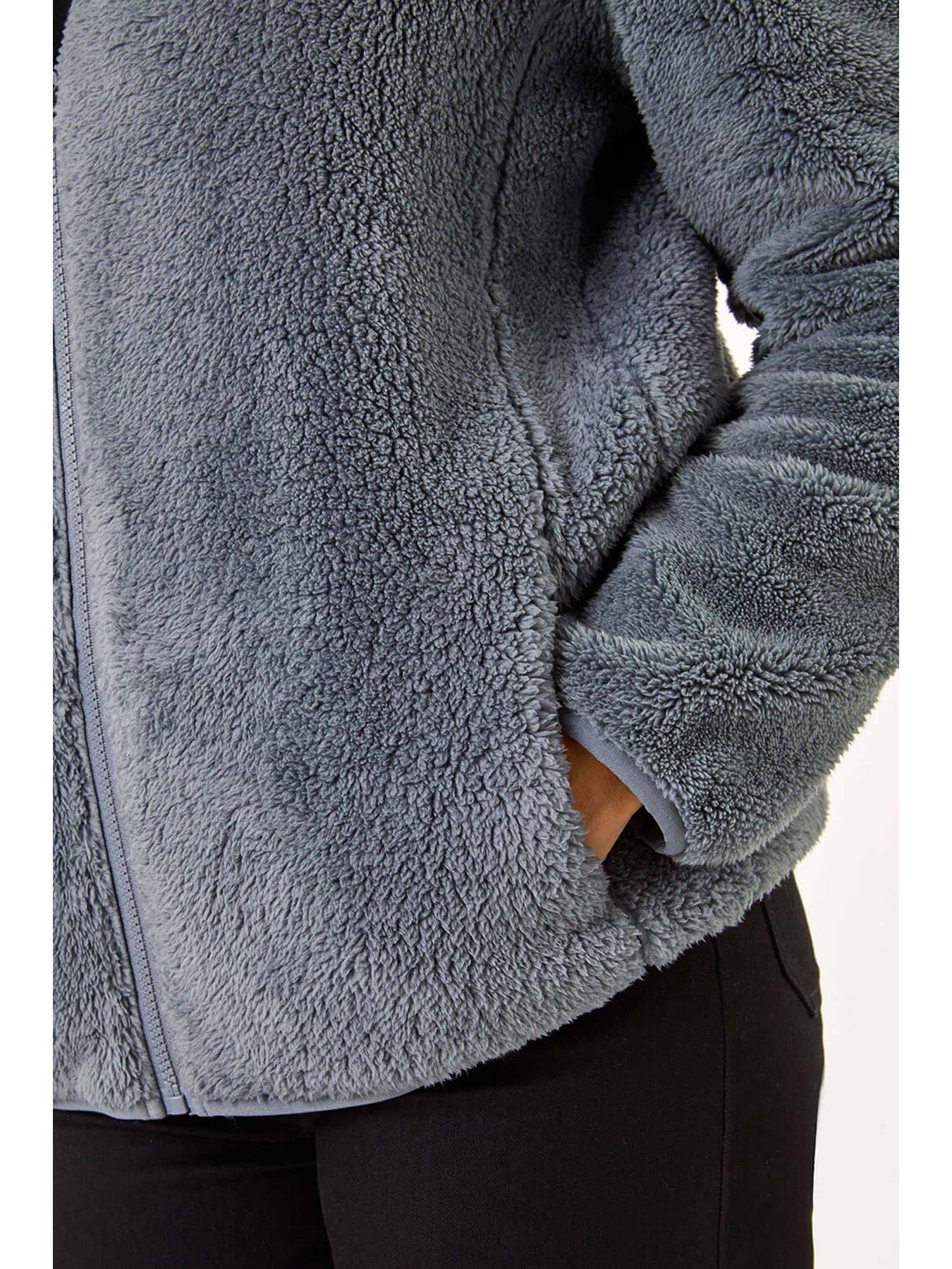 roman-soft-sherpa-fleece-jacket-dark-greydetail
