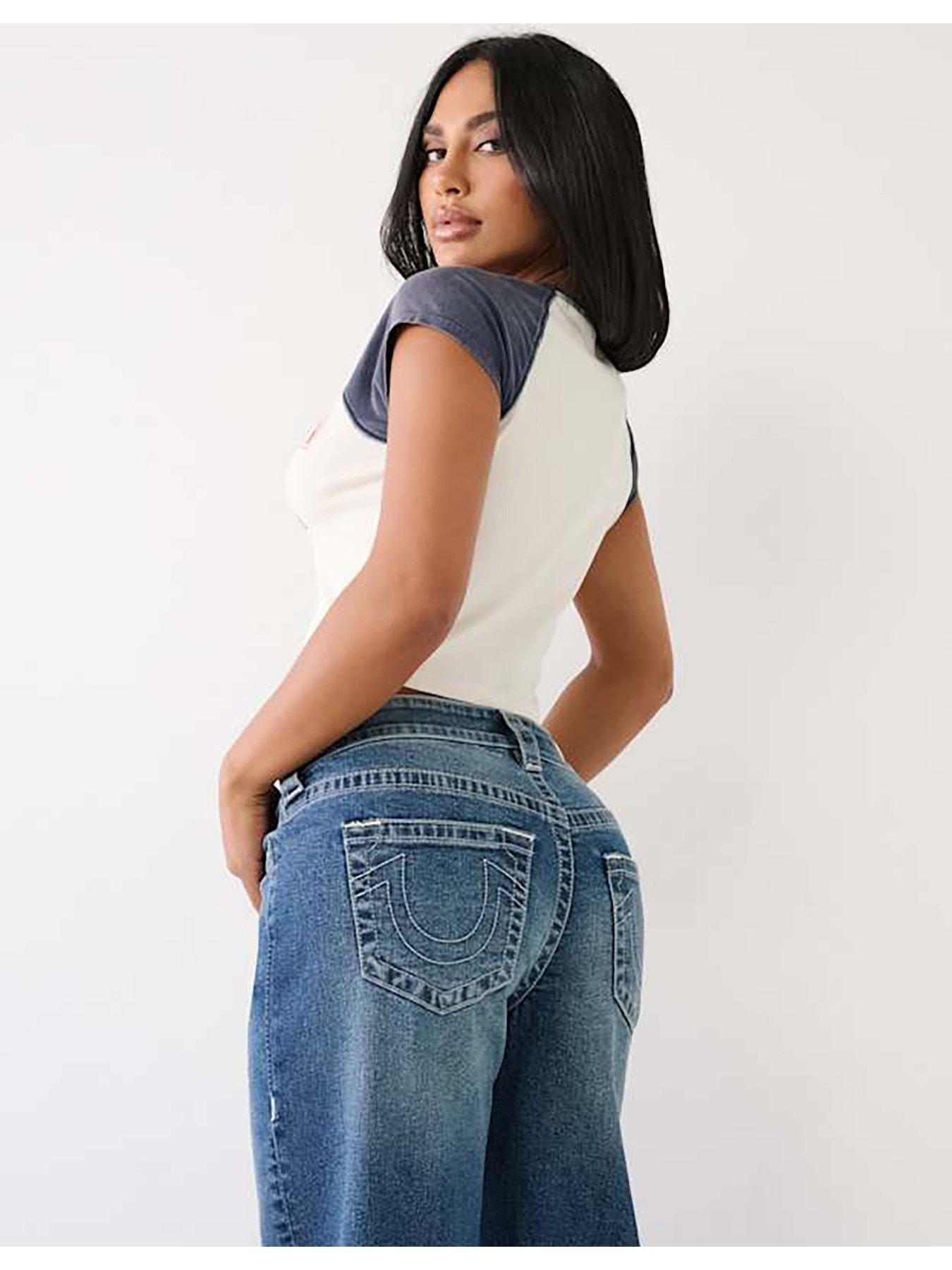 Image 4 of 6 of TRUE RELIGION Bobbi Baggy Jean - Dark Wash