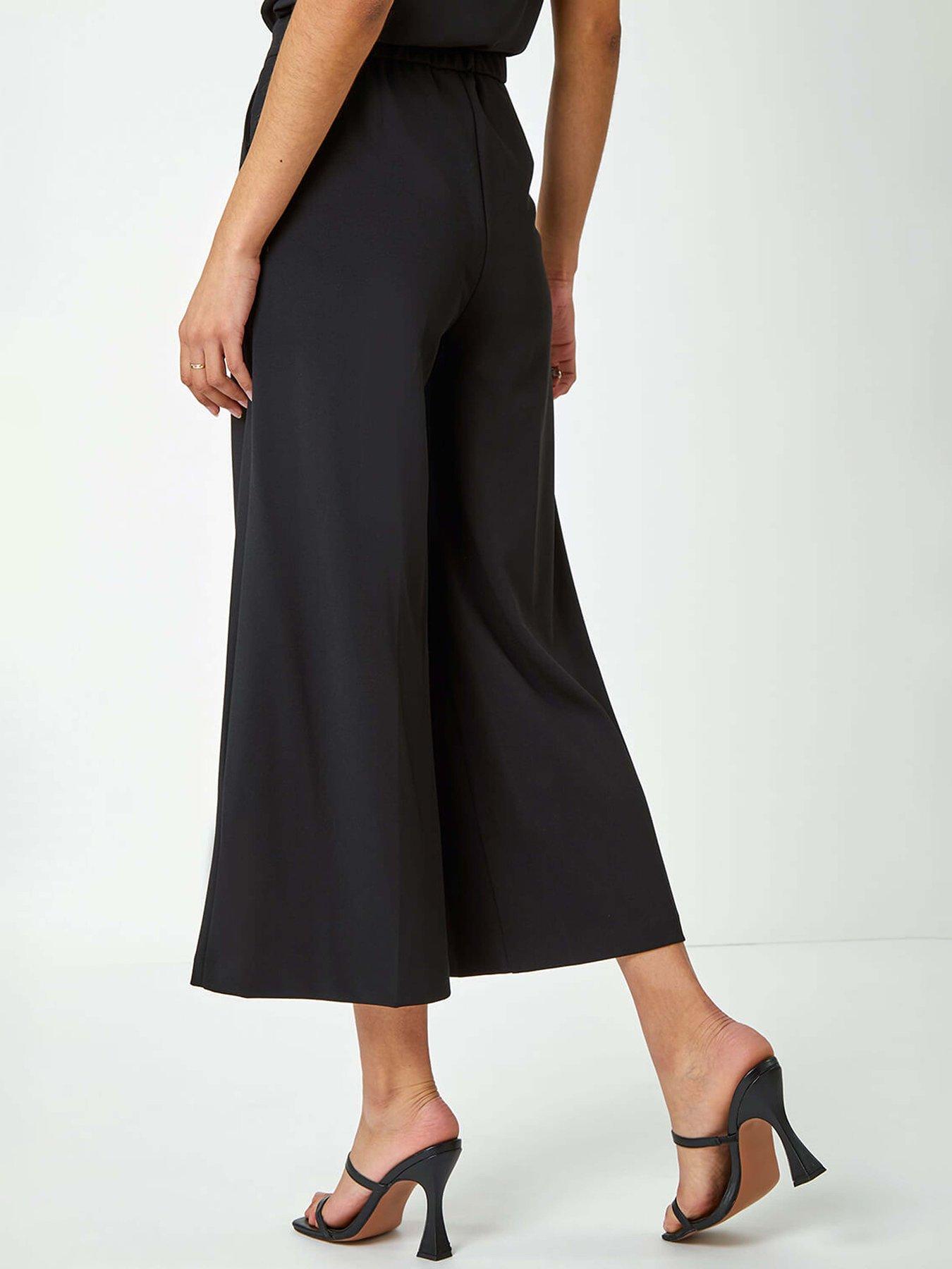 roman-wide-leg-cropped-culottes-blackstillFront