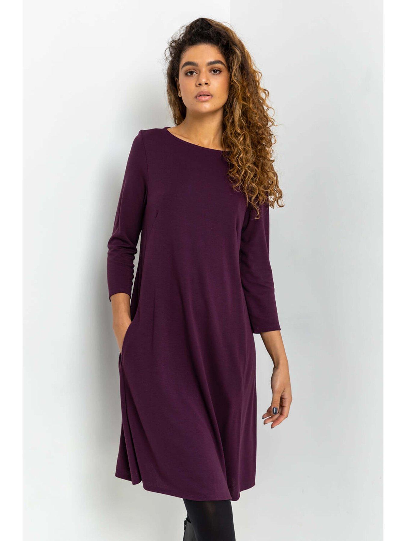 roman-a-line-pocket-detail-swing-dress-purpleoutfit