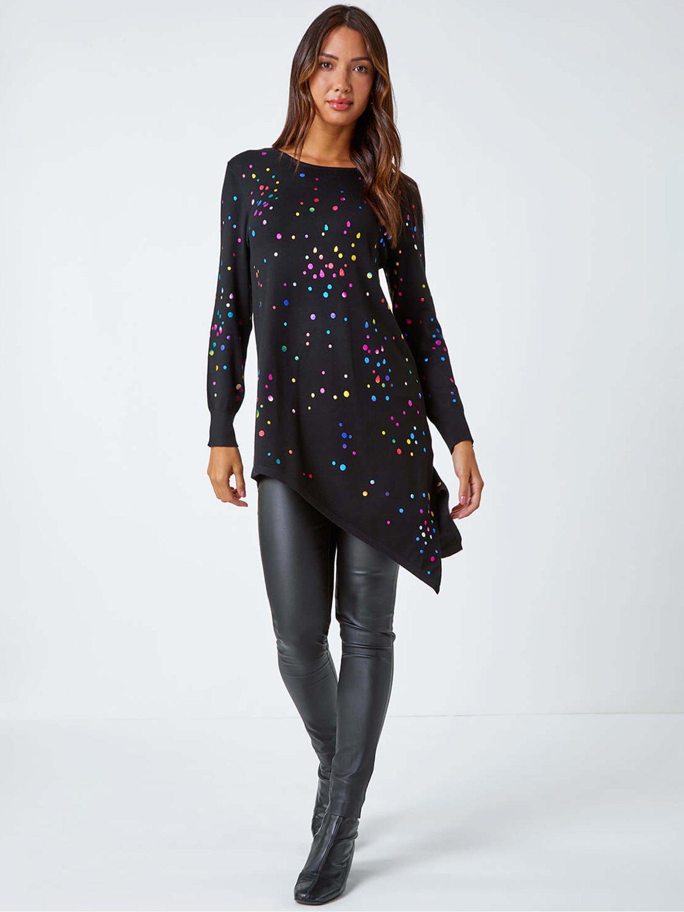 roman-longline-metallic-spot-asymmetric-jumper-blackback
