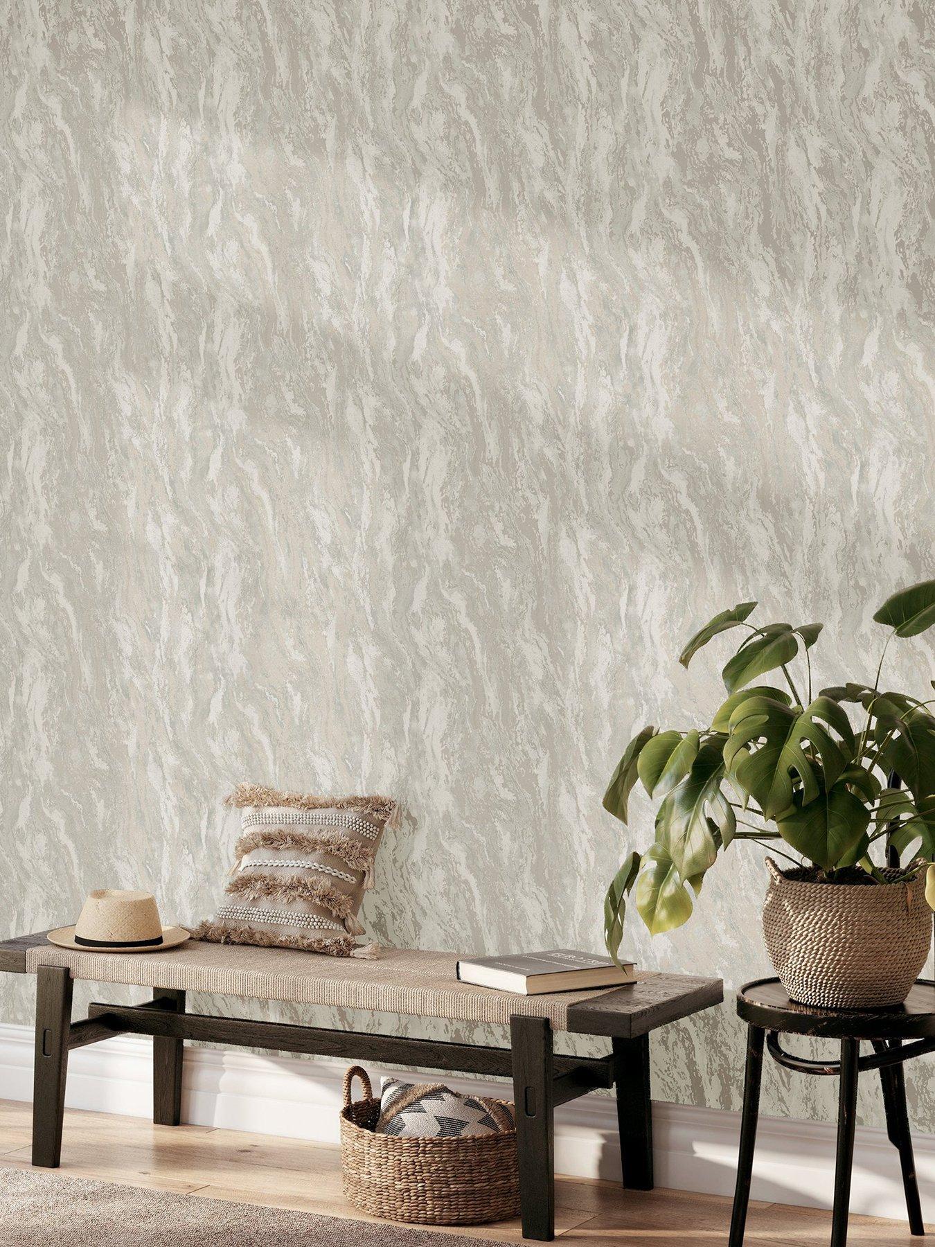 undefined Arthouse Luxe Texture Soft Silver Wallpaper