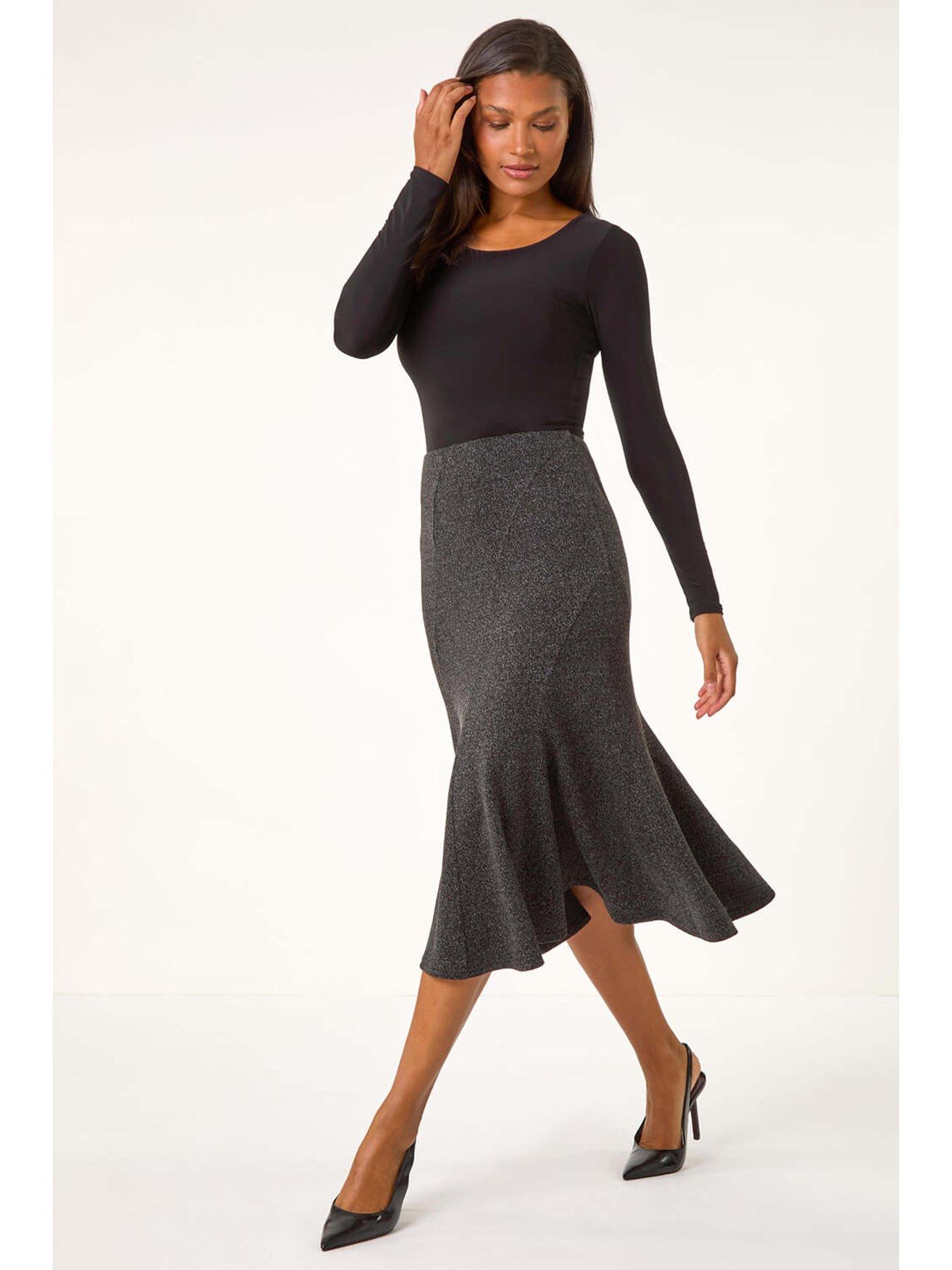 roman-flared-textured-midi-stretch-skirt-charcoalback