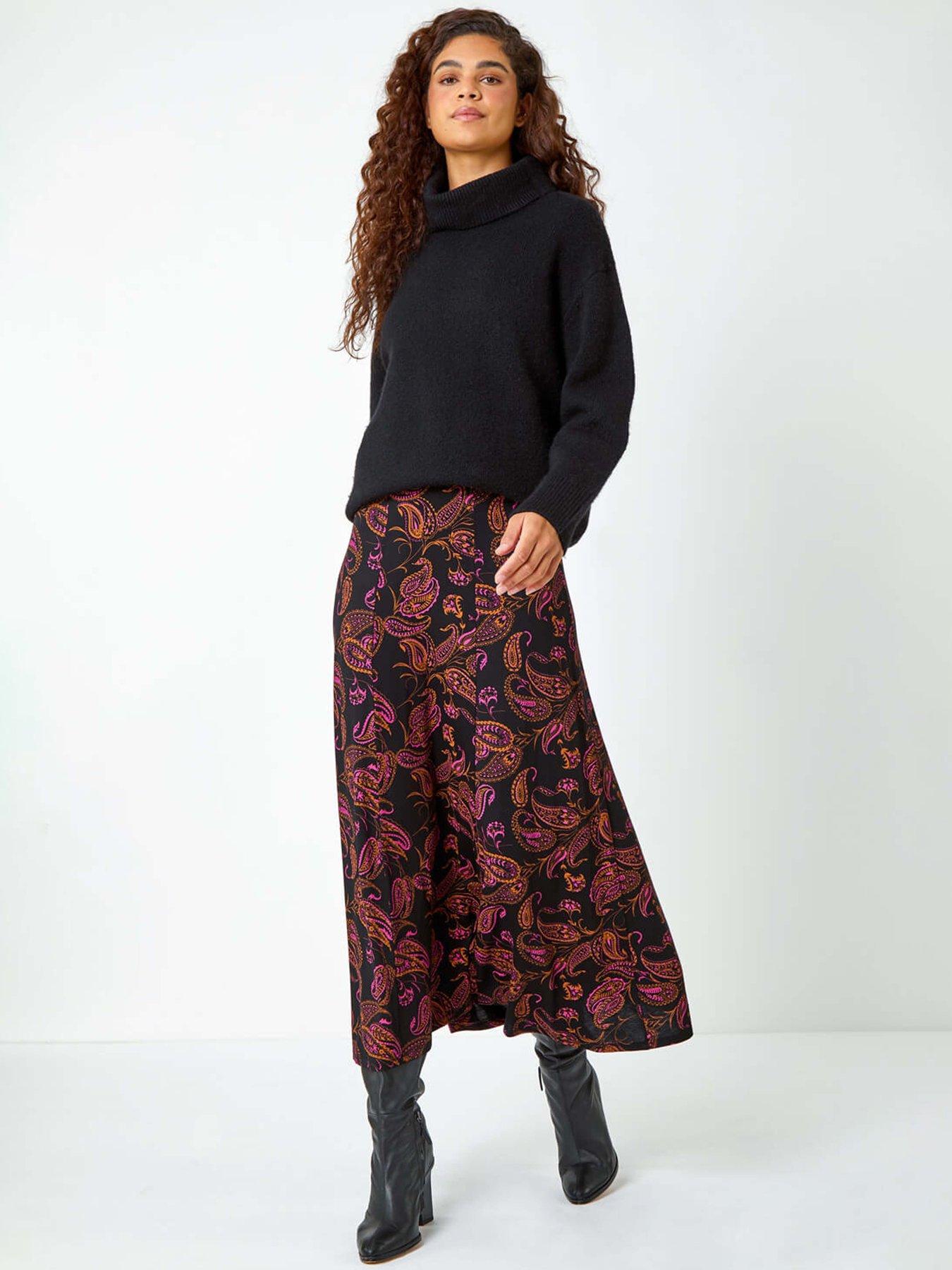 roman-paisley-print-midi-stretch-skirt-pinkback