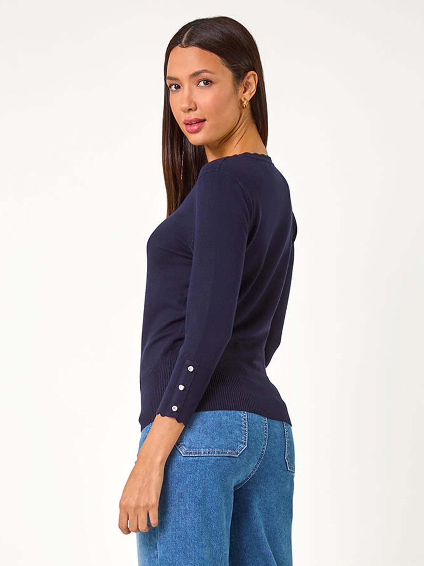 roman-diamante-button-scallop-edge-jumper-midnight-bluestillFront