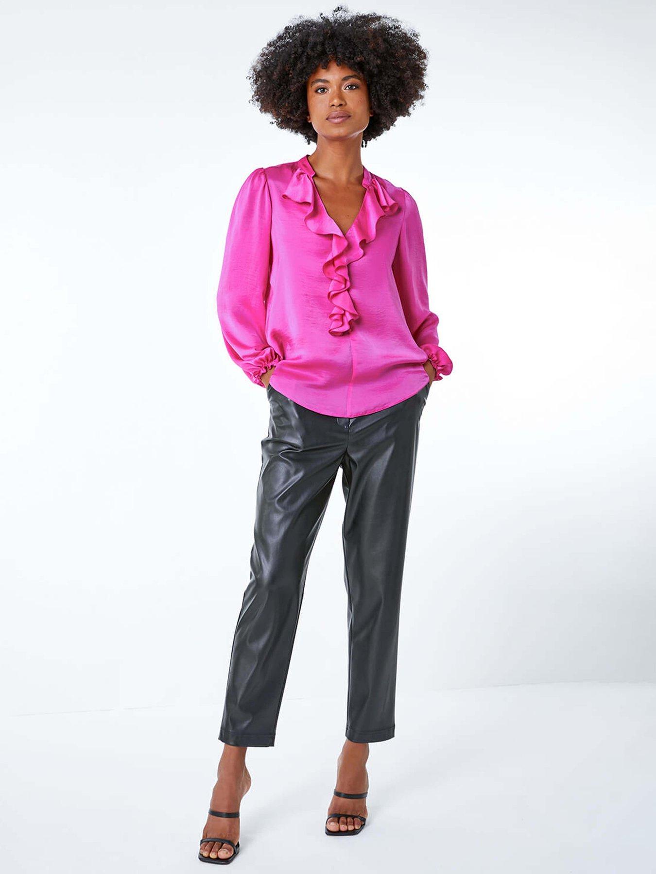 roman-satin-ruffle-neck-blouse-ceriseback