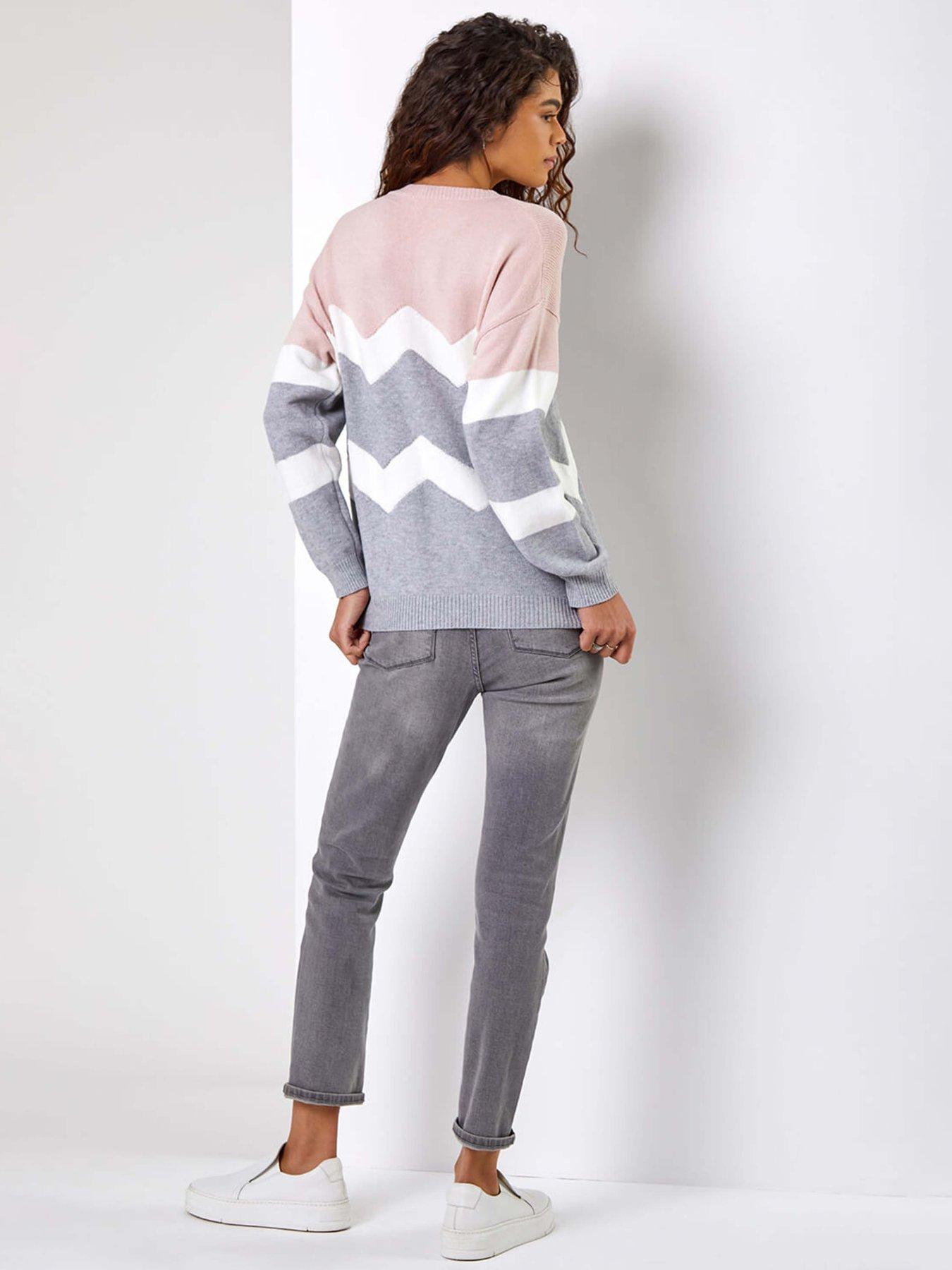 roman-zig-zag-contrast-jumper-pinkstillFront