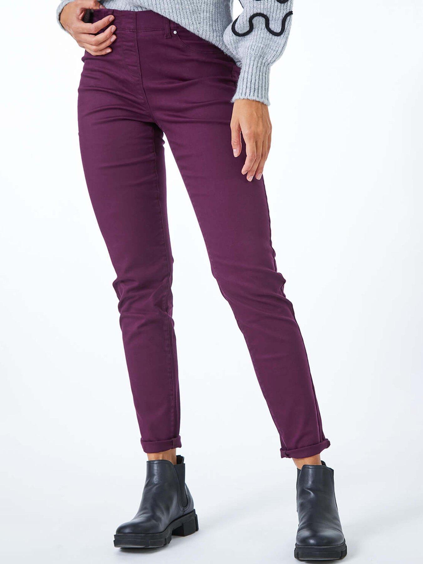 Roman 31'' Denim Stretch Jegging - Plum