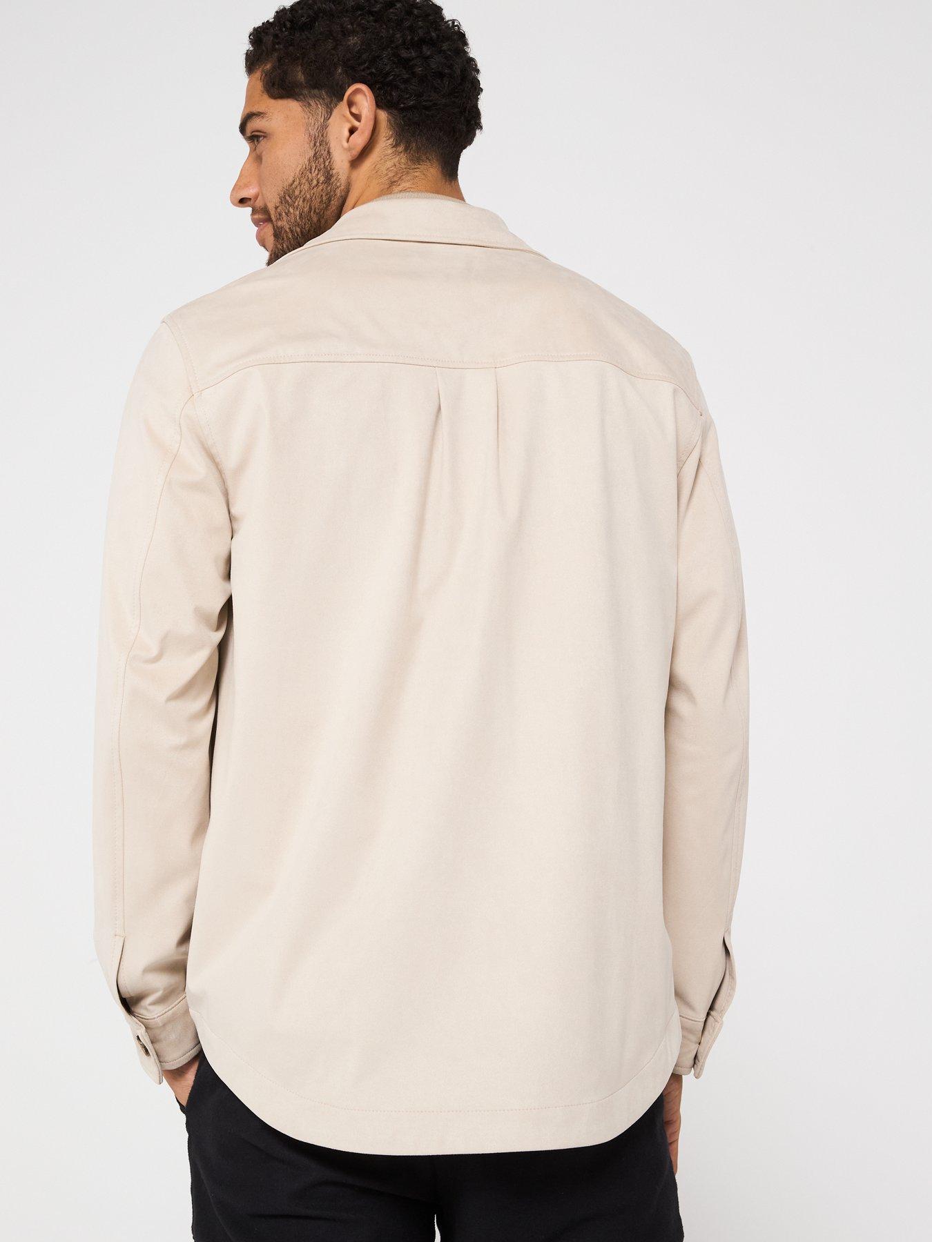 Image 2 of 6 of BOSS C-Carper Soft Brushed Overshirt - Light Beige