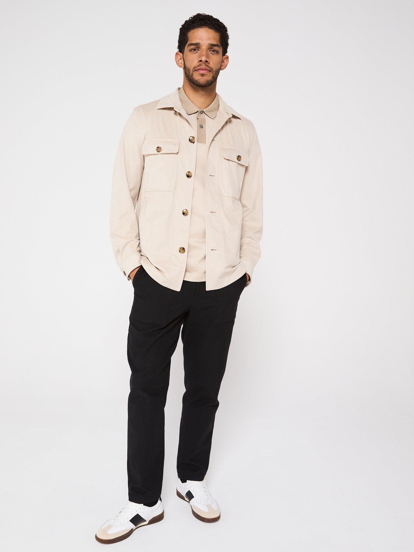 Image 3 of 6 of BOSS C-Carper Soft Brushed Overshirt - Light Beige
