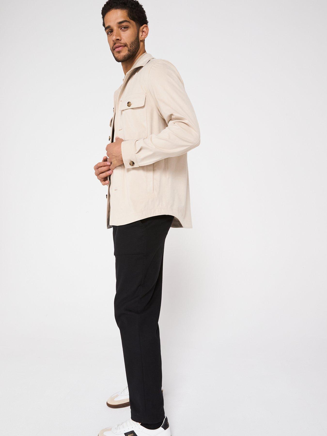 Image 6 of 6 of BOSS C-Carper Soft Brushed Overshirt - Light Beige