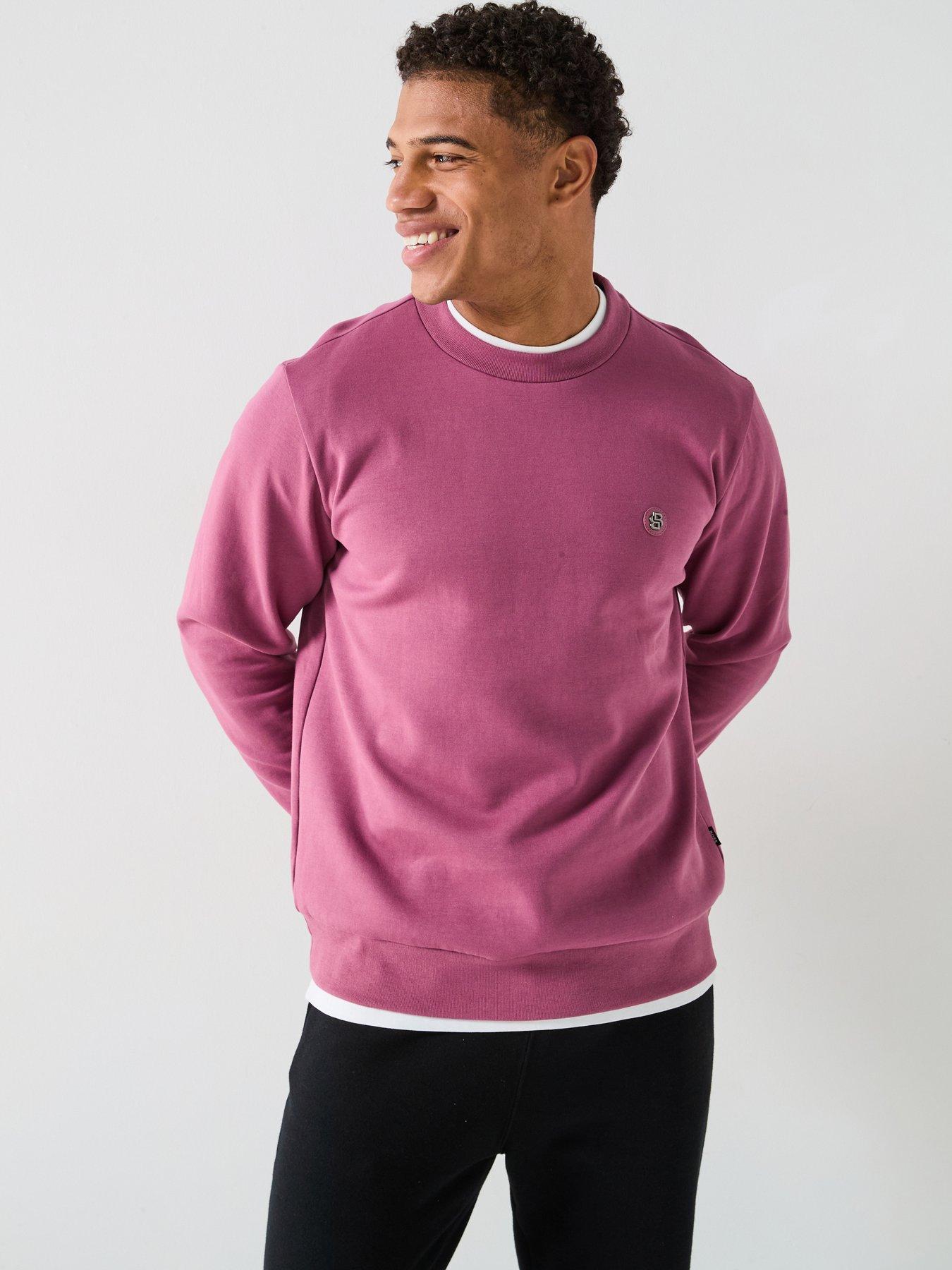 Image of BOSS Sharpe 01 Regular Fit Nickel Logo Crew Sweat - Purple