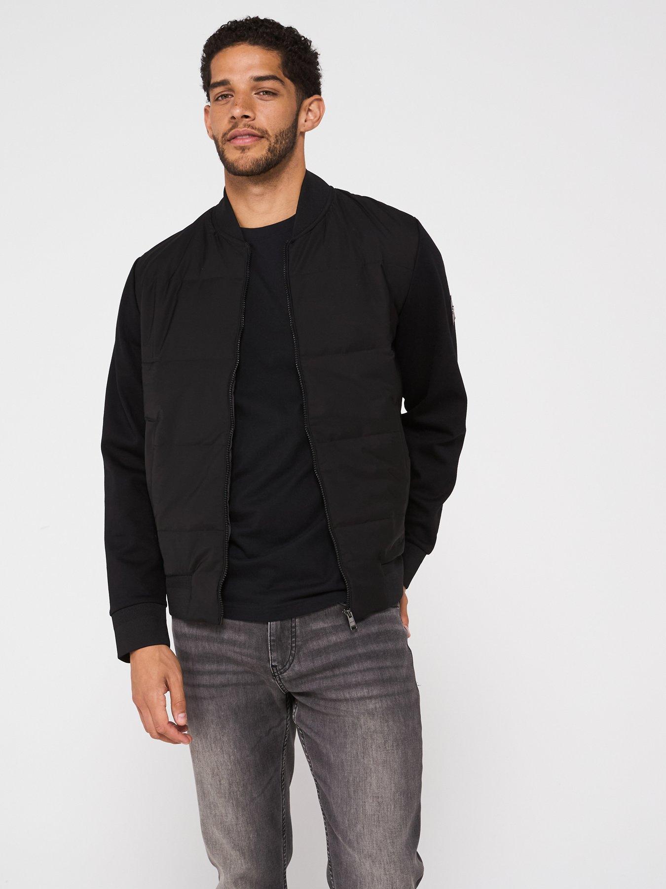 boss-h-skiles-100-regular-fit-padded-bomber-zip-track-top-black