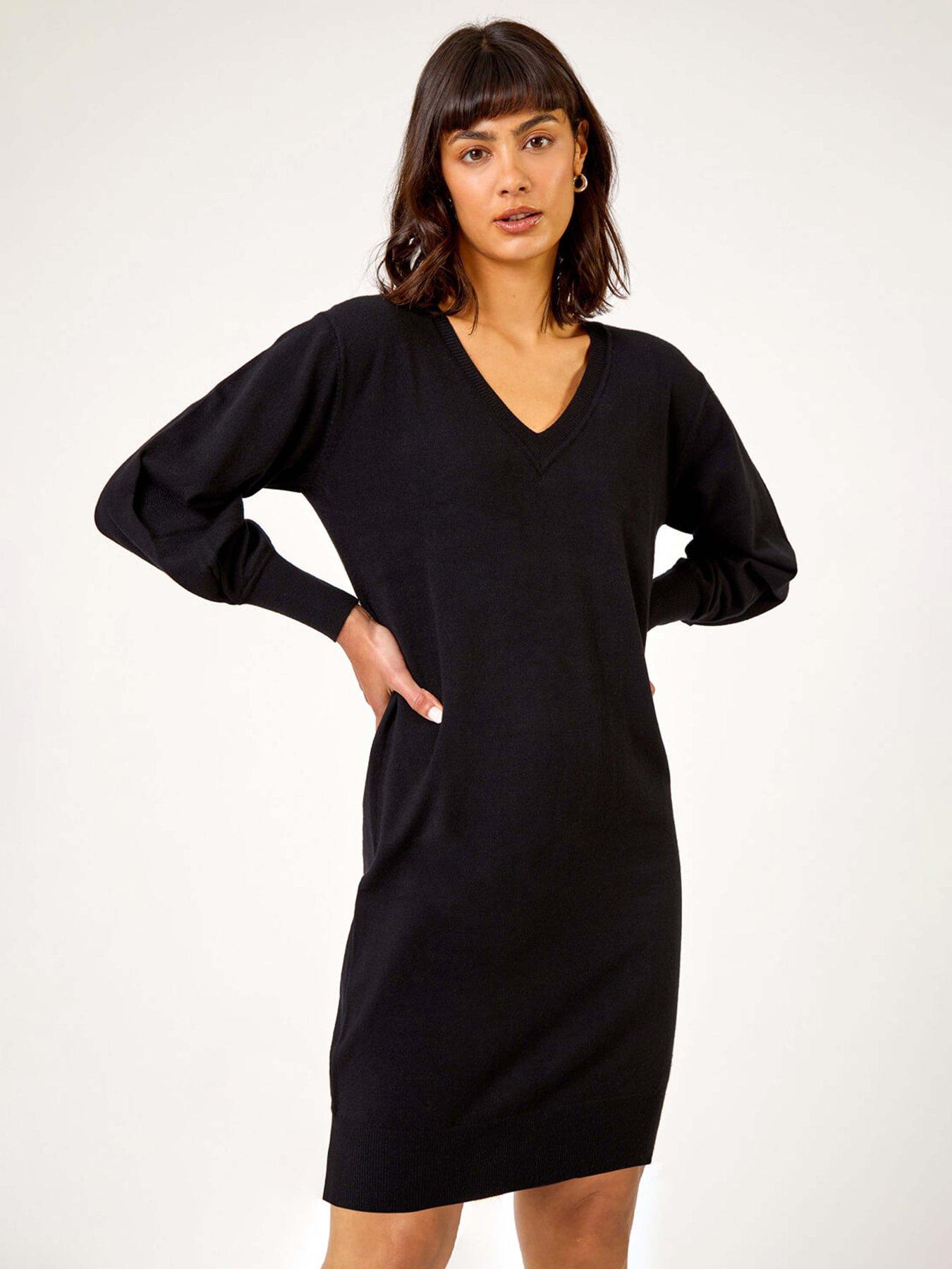chinese dress ladies MEROKEETY Women's Long Sleeve Sweater Dress 2025 High Neck Slim Fit Ribbed  Knit Midi Winter Dresses, Black XS at Amazon Women's Clothing store main image 1