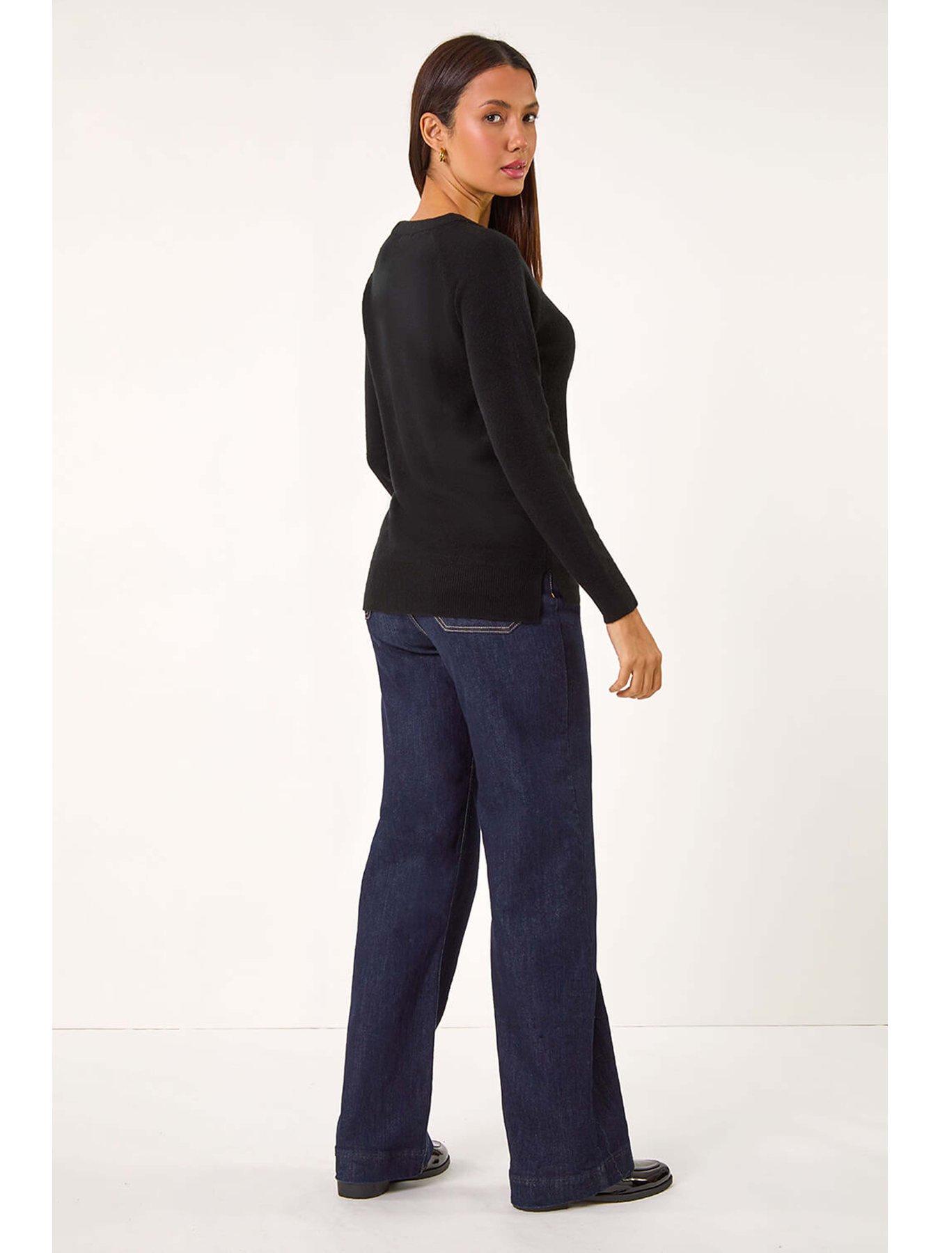 roman-plain-soft-crew-neck-jumper-blackstillFront