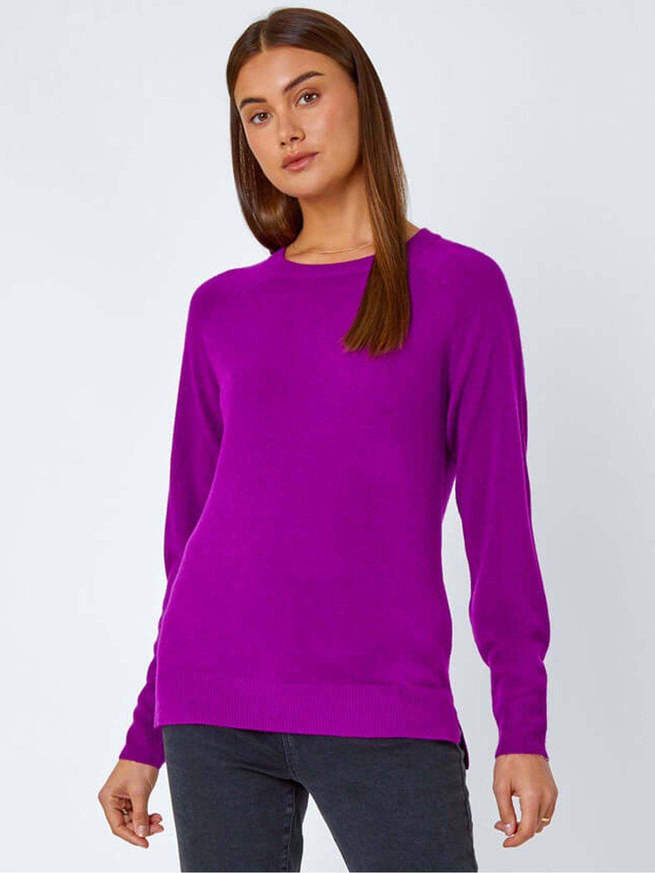 roman-plain-soft-crew-neck-jumper-magentafront