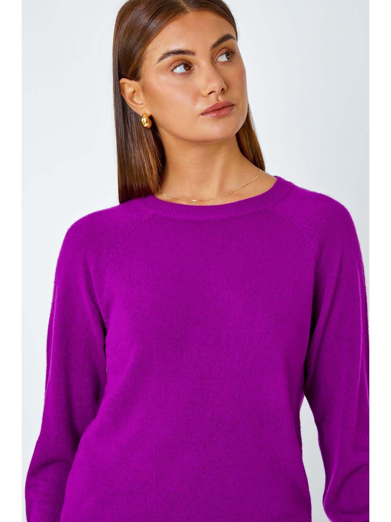 roman-plain-soft-crew-neck-jumper-magentaoutfit