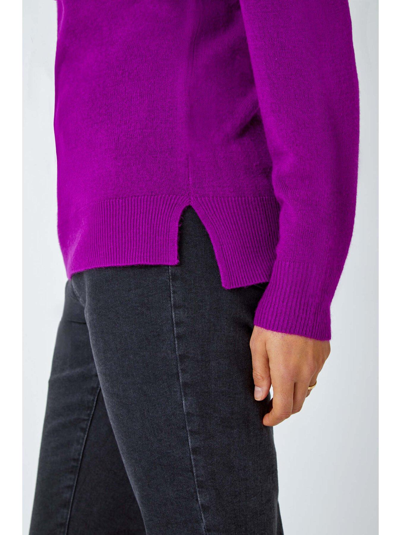 roman-plain-soft-crew-neck-jumper-magentadetail