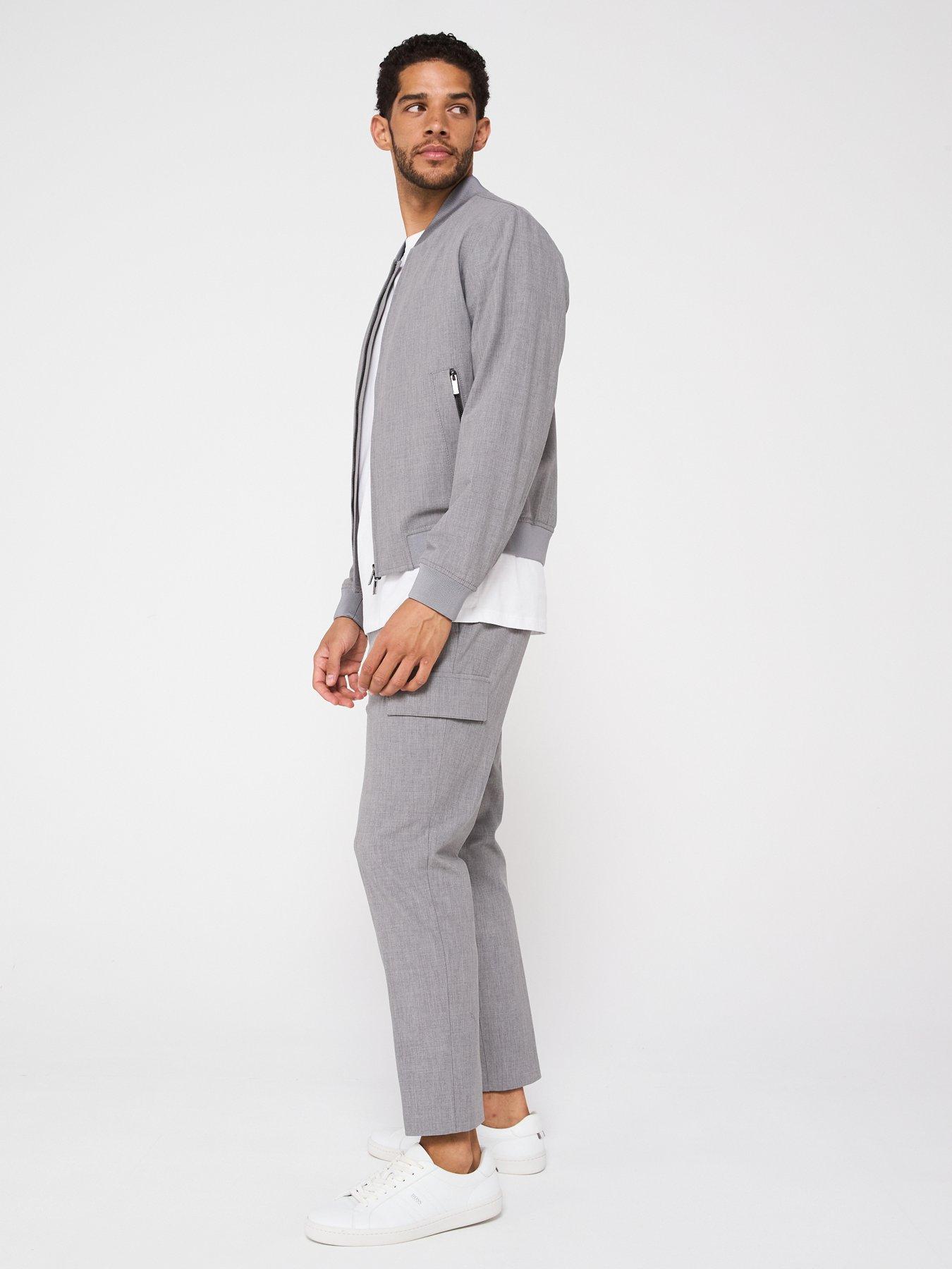 Image 1 of 6 of BOSS P-Pepe 251 Flannel Cargo Pants - Grey