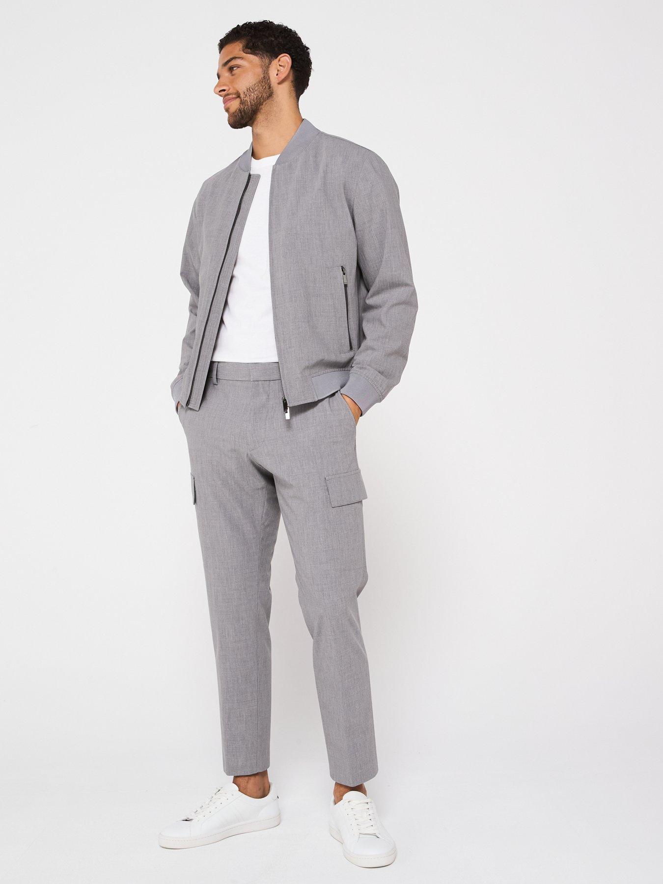 Image 3 of 6 of BOSS P-Pepe 251 Flannel Cargo Pants - Grey