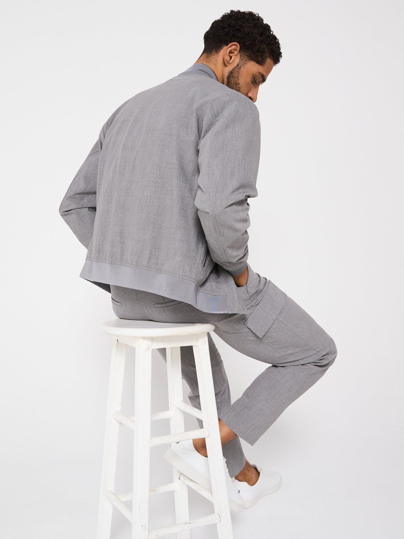 Image 4 of 6 of BOSS P-Pepe 251 Flannel Cargo Pants - Grey
