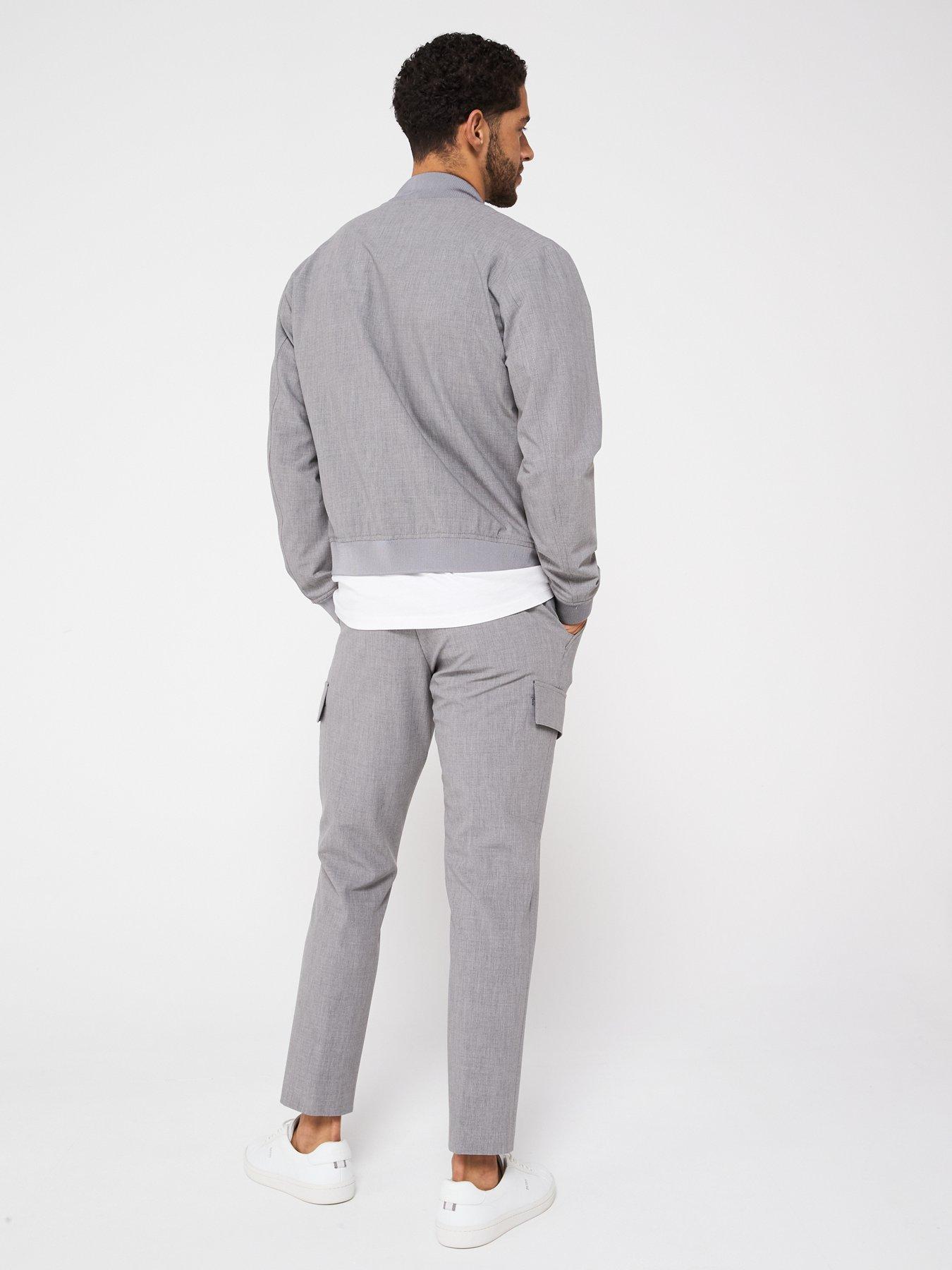 Image 6 of 6 of BOSS P-Pepe 251 Flannel Cargo Pants - Grey