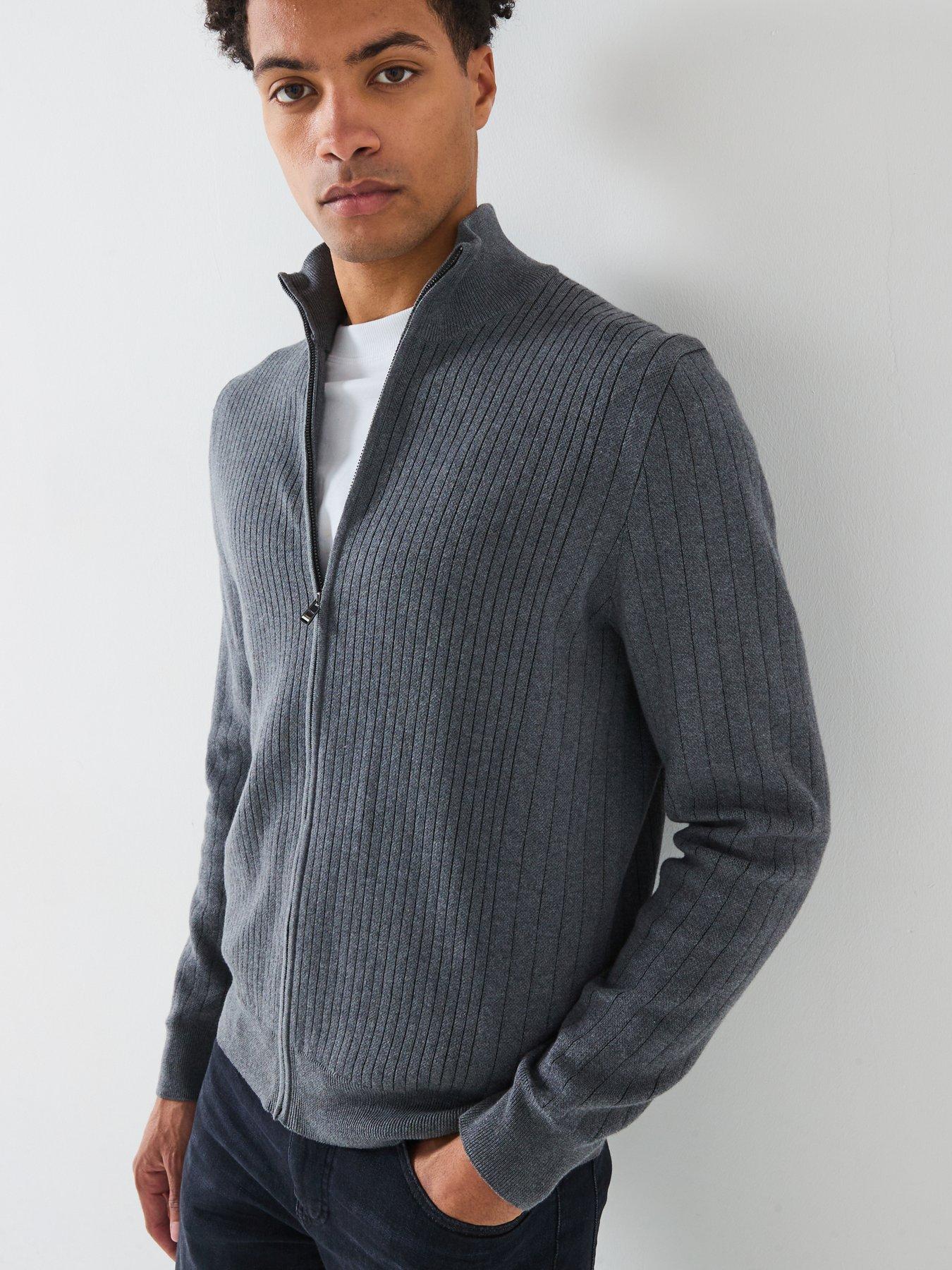 boss-h-bejino-regular-fit-ribbed-zip-through-knitted-jumper-greydetail