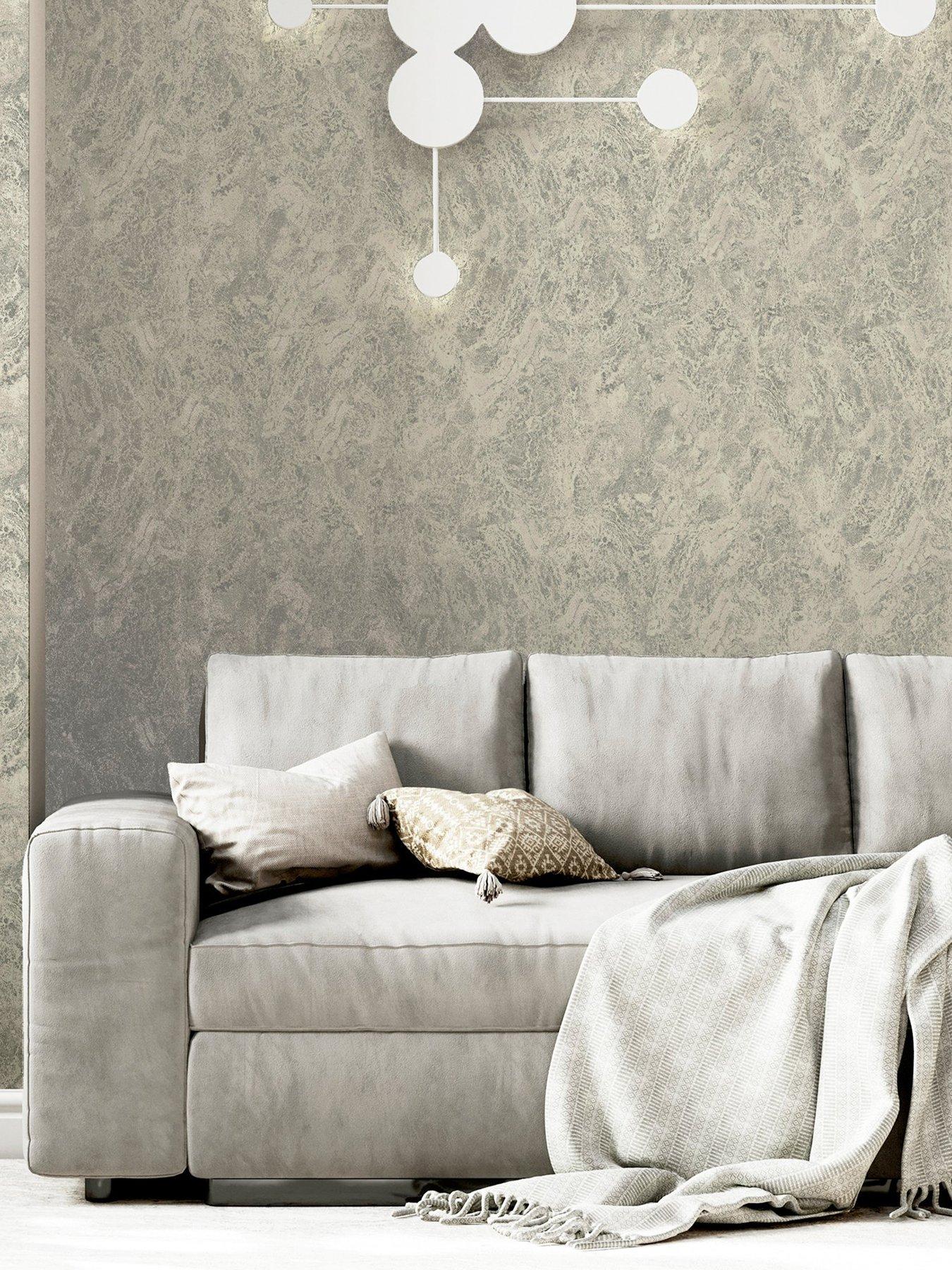 undefined Arthouse Marble Patina Charcoal Natural Wallpaper