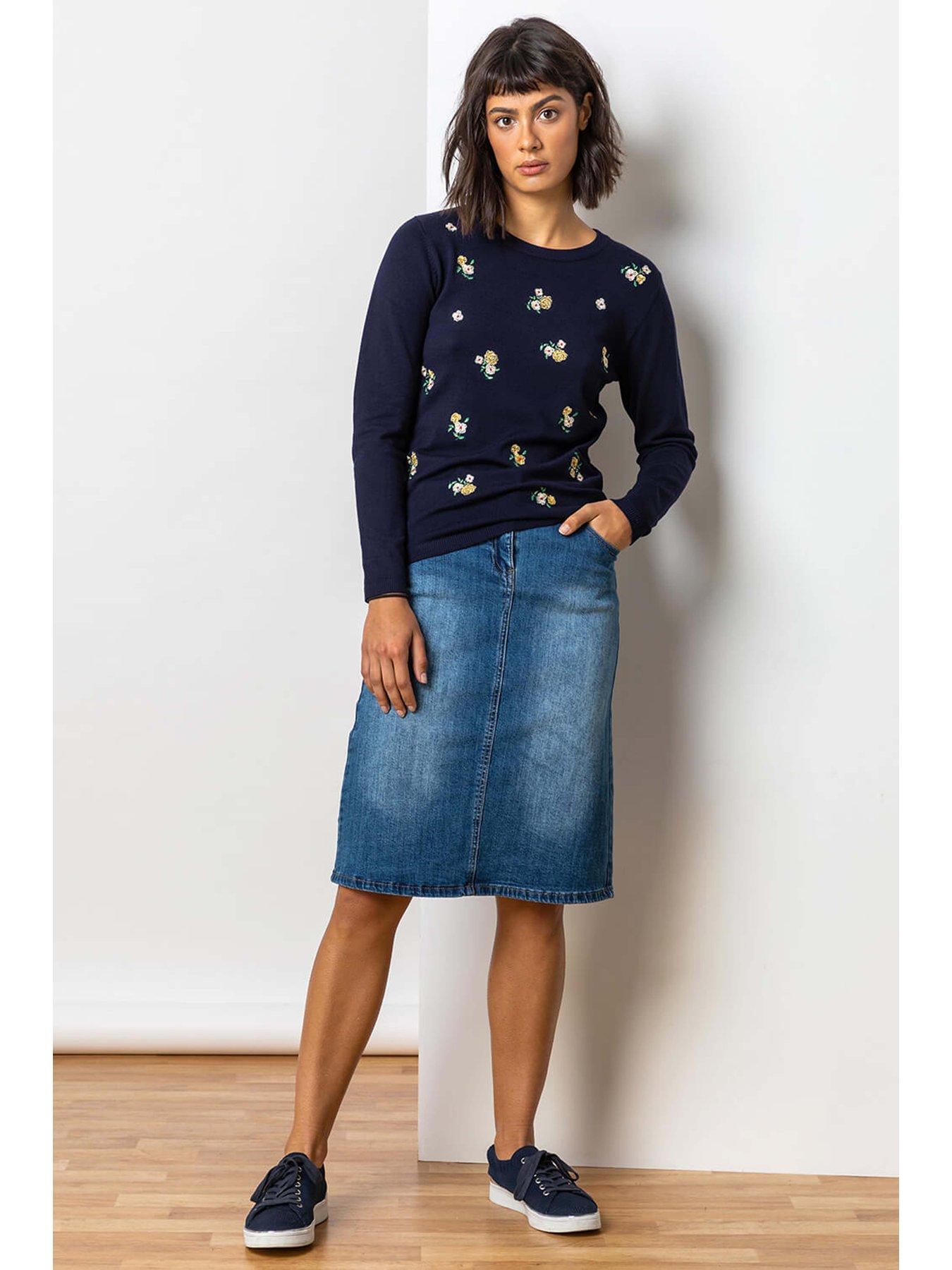 roman-cotton-denim-stretch-a-line-skirt-denimback