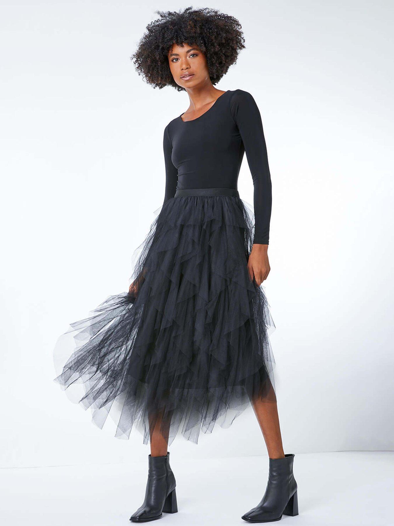 roman-mesh-layered-a-line-skirt-blackback