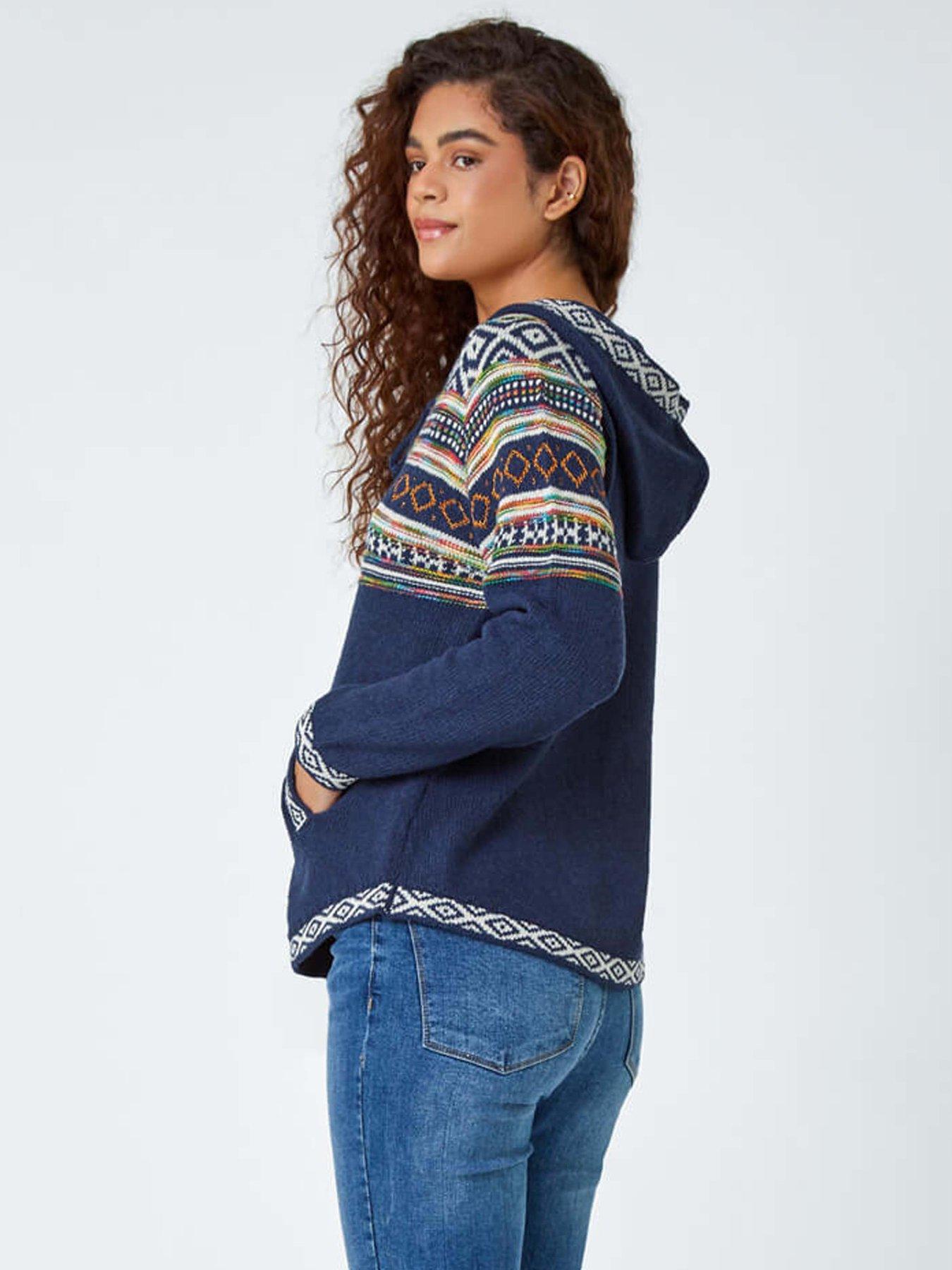 roman-nordic-print-hooded-v-neck-jumper-midnight-bluestillFront